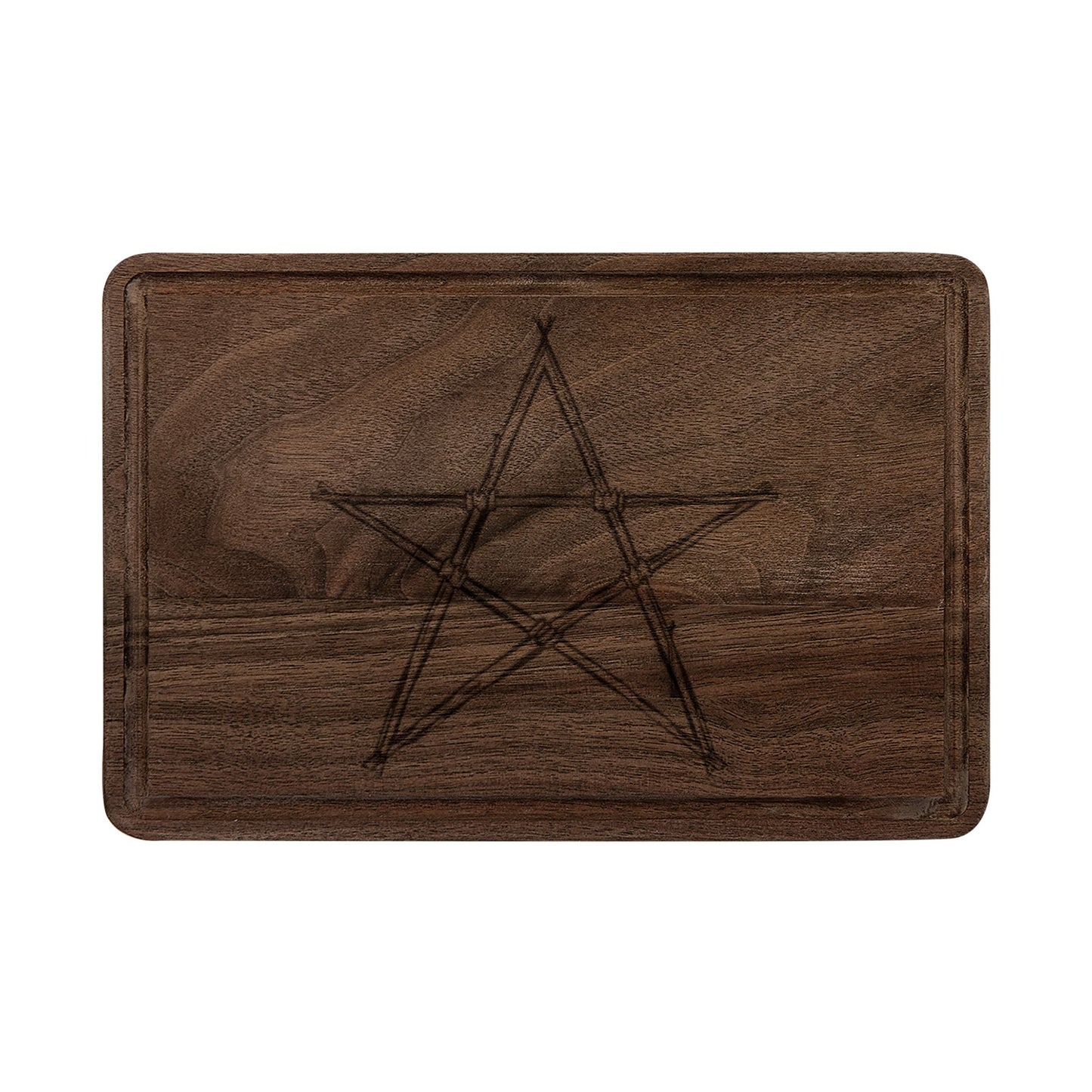 Rustic Pentagram Engraved Cutting Board | Wooden Cutting Board