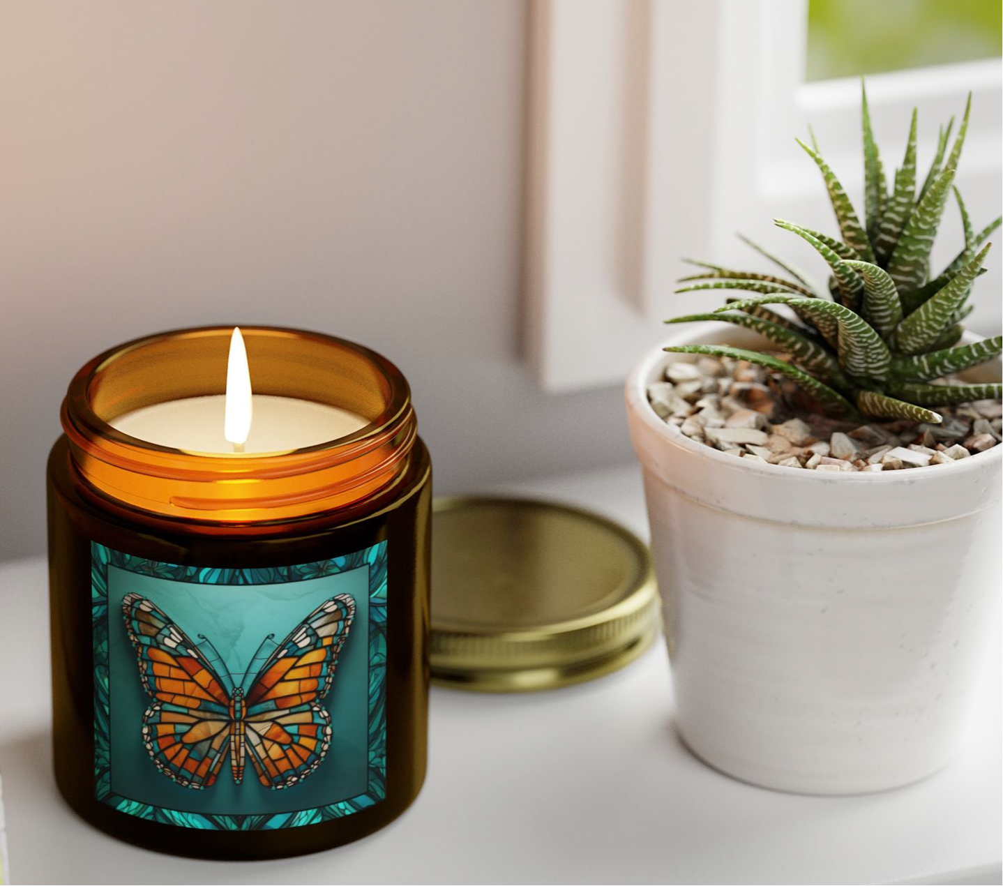 Butterfly Lovers Soy Candle,  9 Scents to choose from, Great Gift Ideas, Celebrate Housewarming, Eco-friendly and non-toxic ingredients