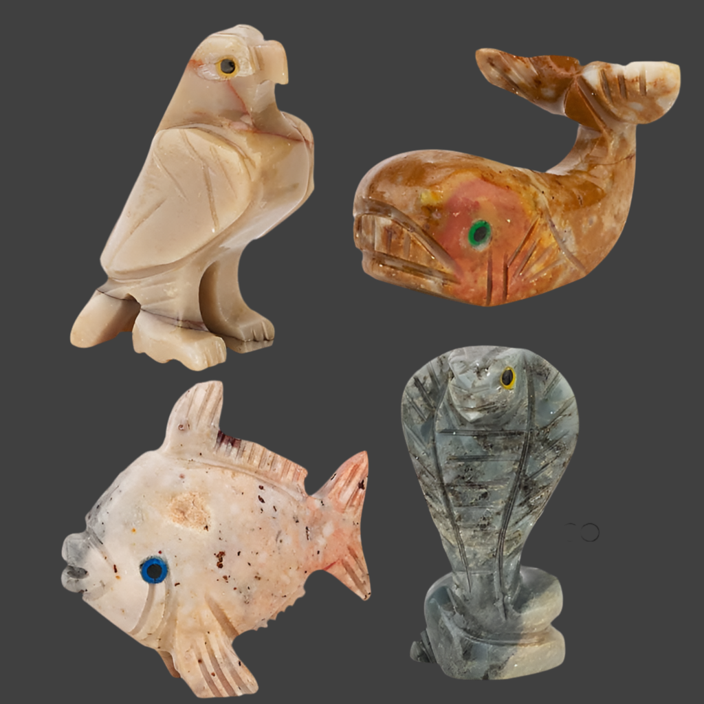 Animal Oracles, hand carved crystals, spiritual gifts, small carved stones