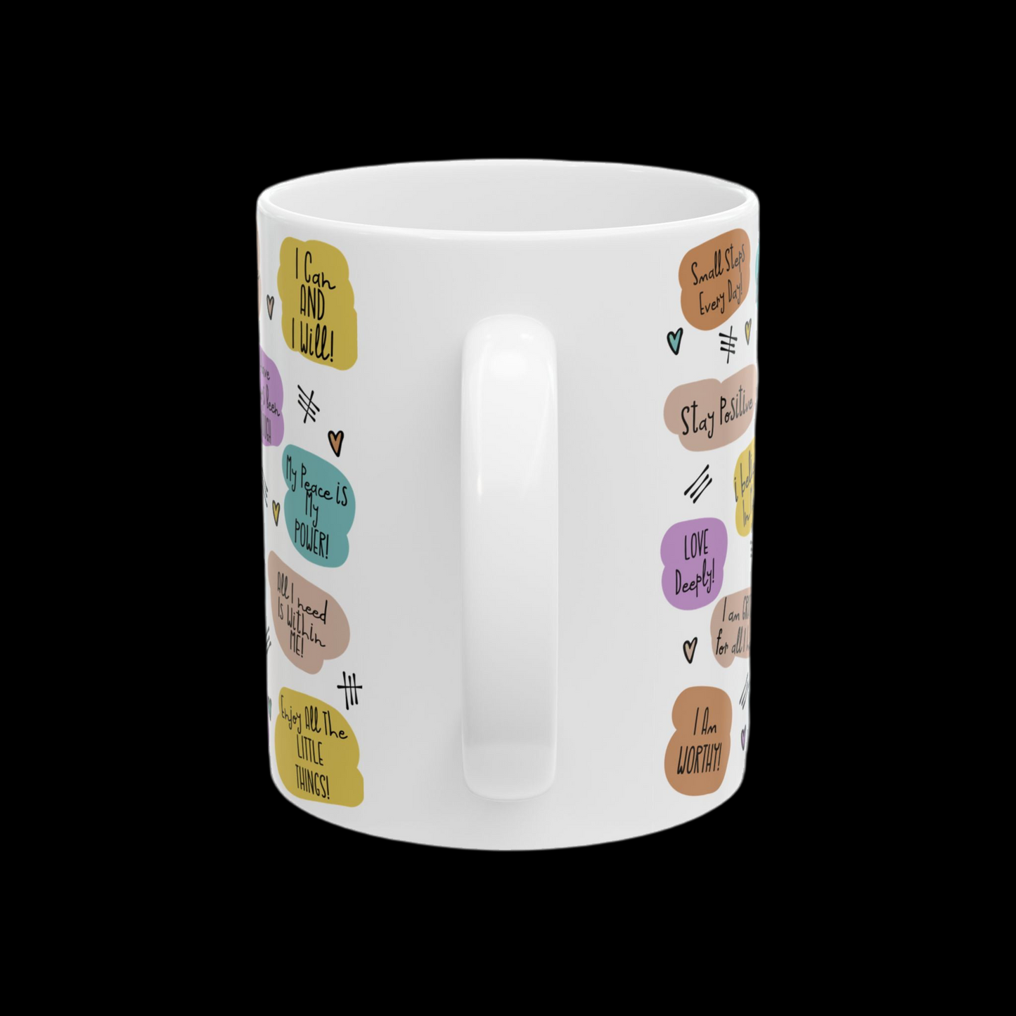 Coffee Cup, Inspirational Ceramic Mug - Positive Quotes Coffee Cup, Motivational Gift, Self-Care Drinkware, Encouragement Mug, Coffee Lovers