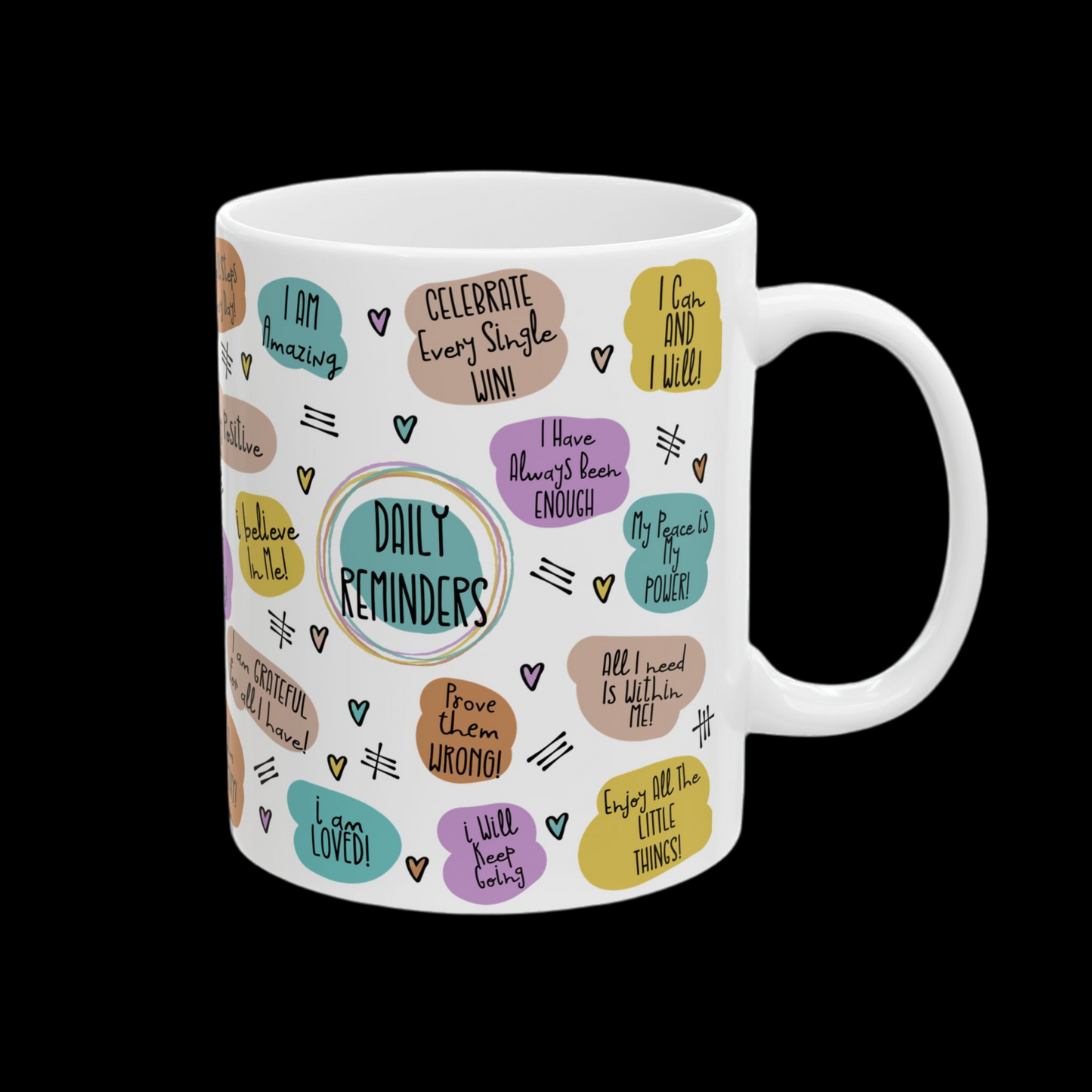 Coffee Cup, Inspirational Ceramic Mug - Positive Quotes Coffee Cup, Motivational Gift, Self-Care Drinkware, Encouragement Mug, Coffee Lovers