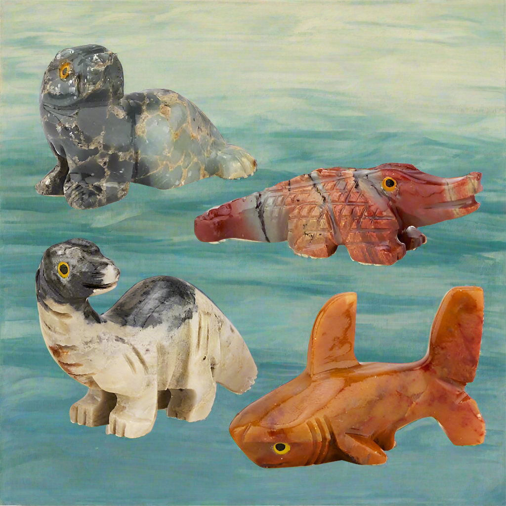 Animal Oracles, hand carved crystals, spiritual gifts, small carved stones