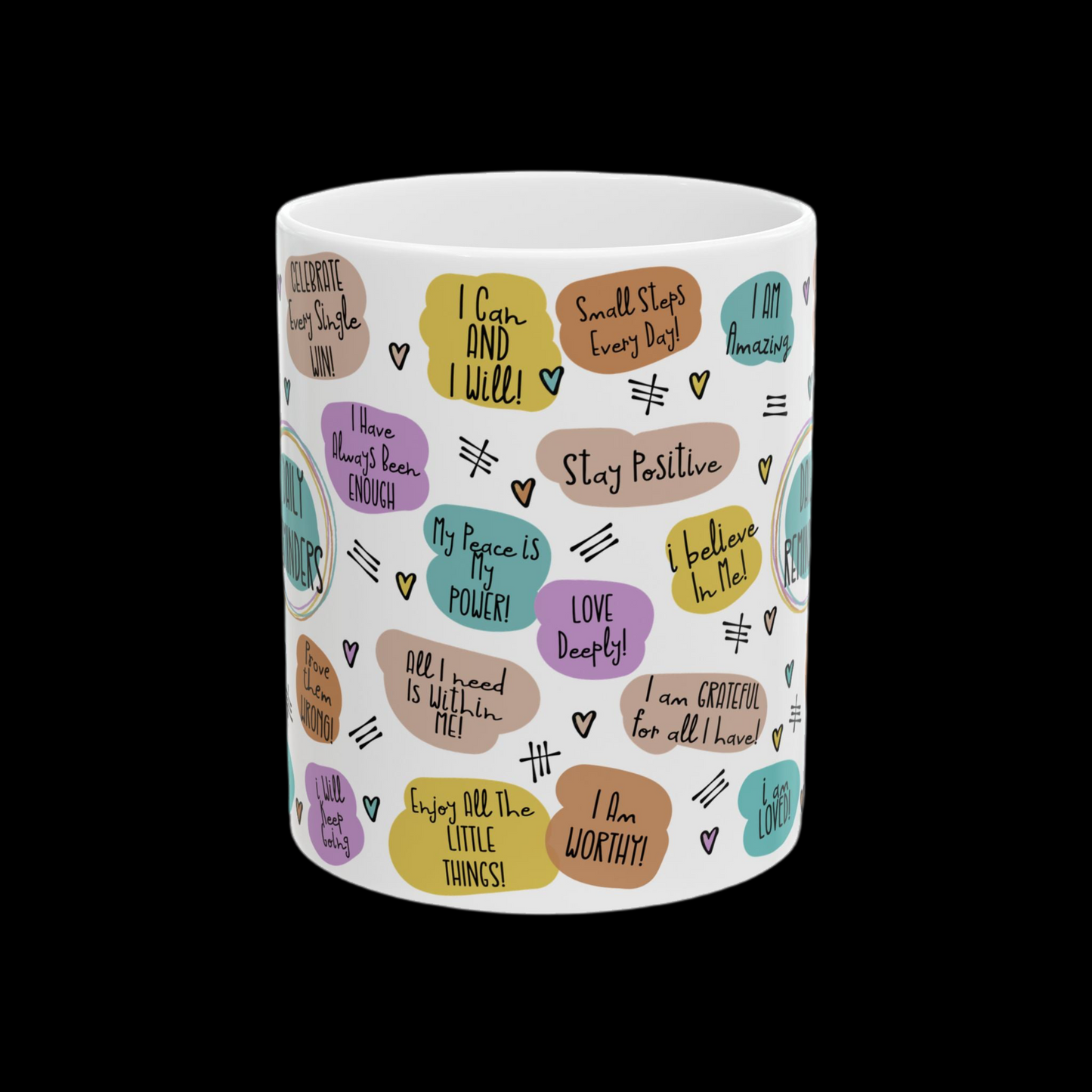 Coffee Cup, Inspirational Ceramic Mug - Positive Quotes Coffee Cup, Motivational Gift, Self-Care Drinkware, Encouragement Mug, Coffee Lovers