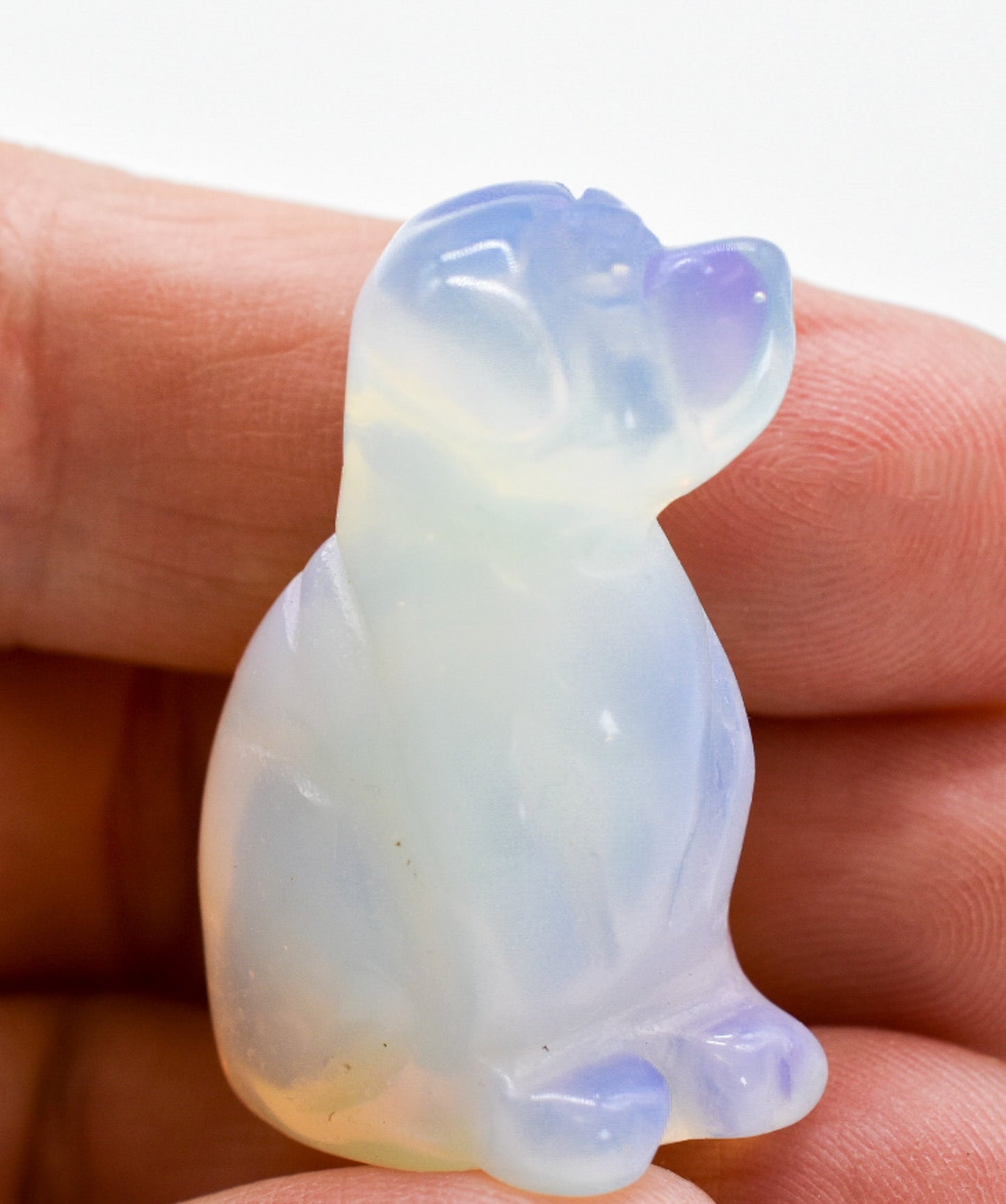 Carved Crystal Dogs, Mini figurines 1.5inches