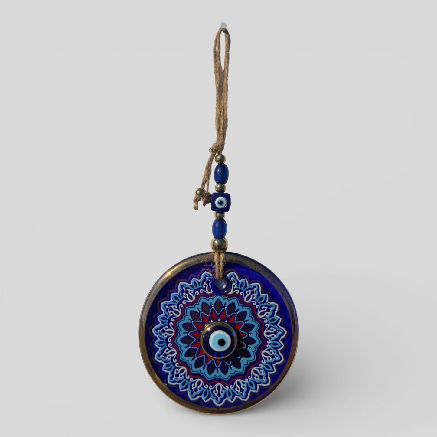 Evil Eye Wall Hanging, House Protection, Home Decor Large Wall Hanging Double Layer Nazar Boncuk Mal De Ojo - Bloom Mandala-0