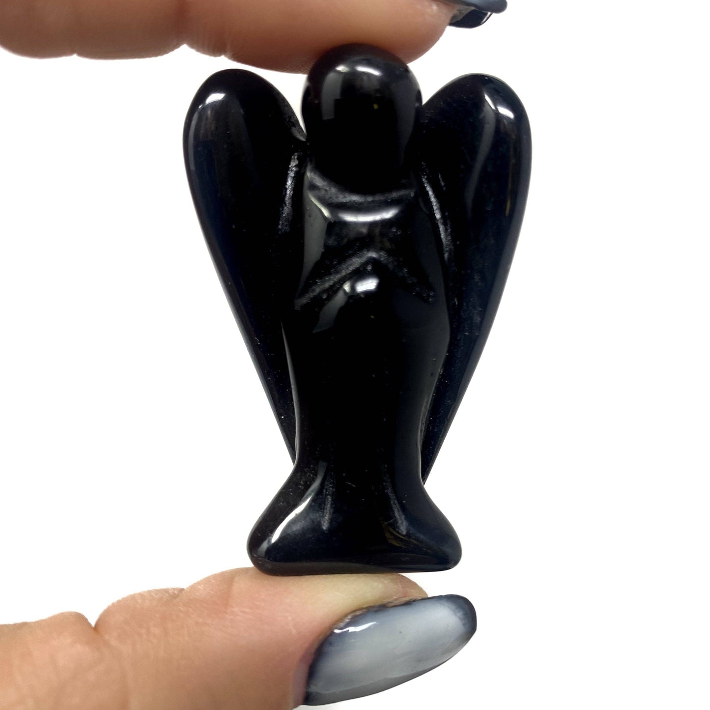 Angel, Obsidian, Small Size 2in