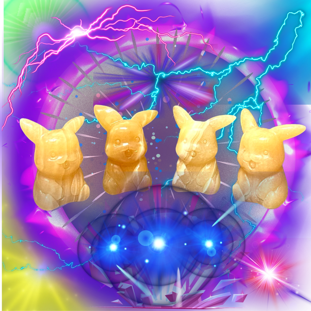 Natural Orange Calcite Pikachu Crystal
