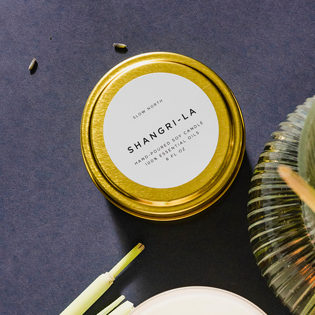 Botanical Candle: Shangri-La (Eucalyptus + Lavender + Lemongrass)
