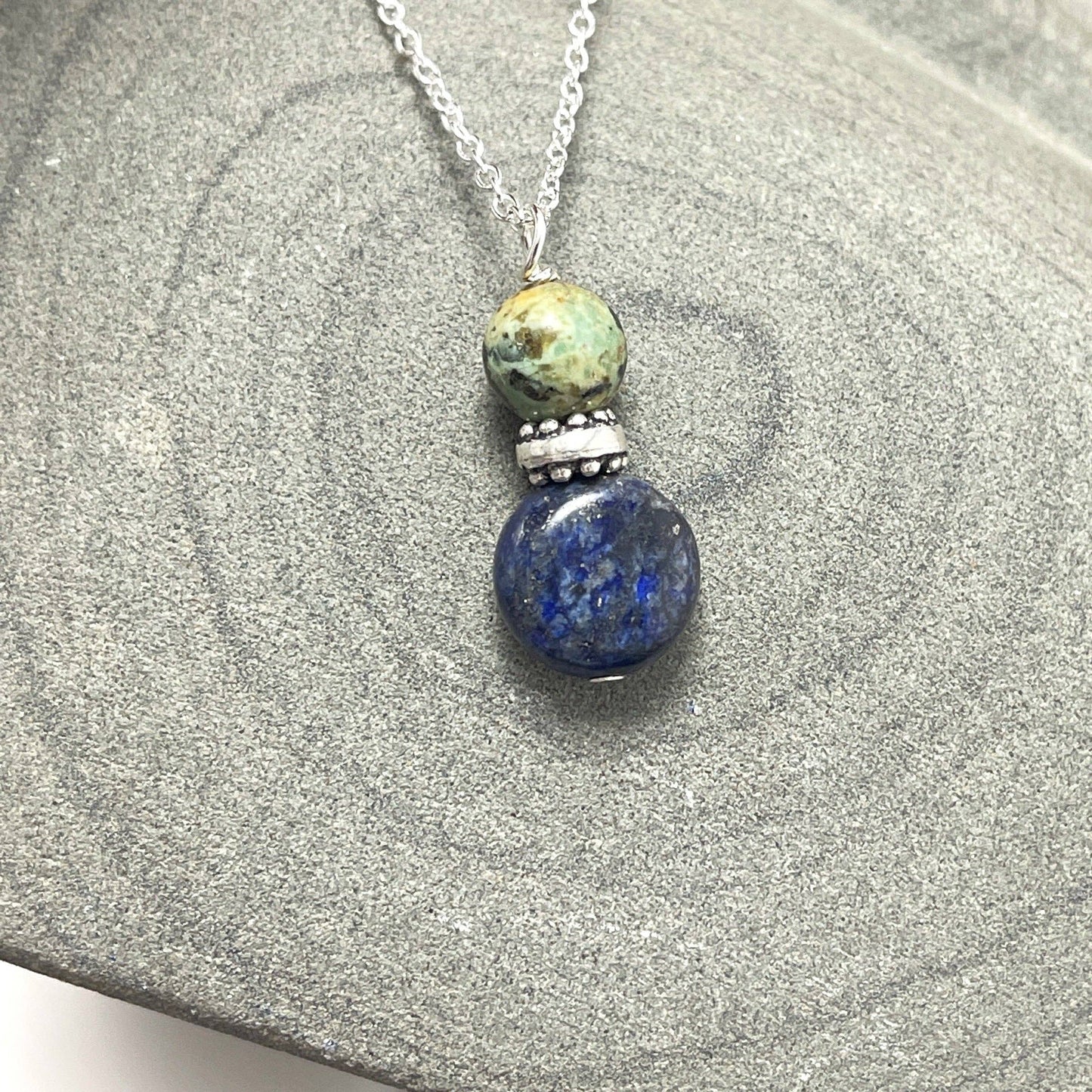 Peace Love Bling - Lapis and Turquoise Necklace for Change and Positive Transformation
