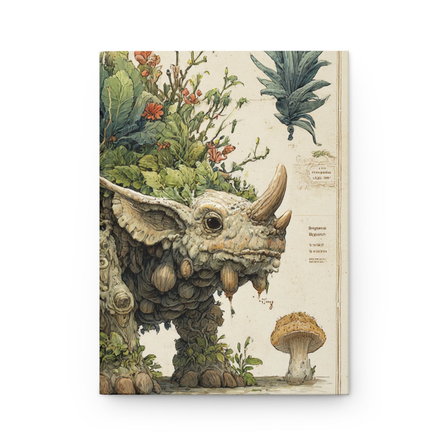Fantasy Woodland Creatures theme Hardcover Journal, Self-Discovery Therapeutic Writing Notebook, Forest Friends Junk Journal, Matte Cover