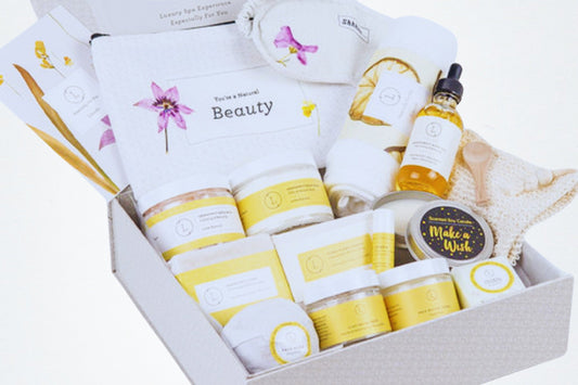 Citrus Sunshine Gift Box, Natural Care Package, Bath Gift Set for Recovery Gift, New home gift, or Appreciation Gift