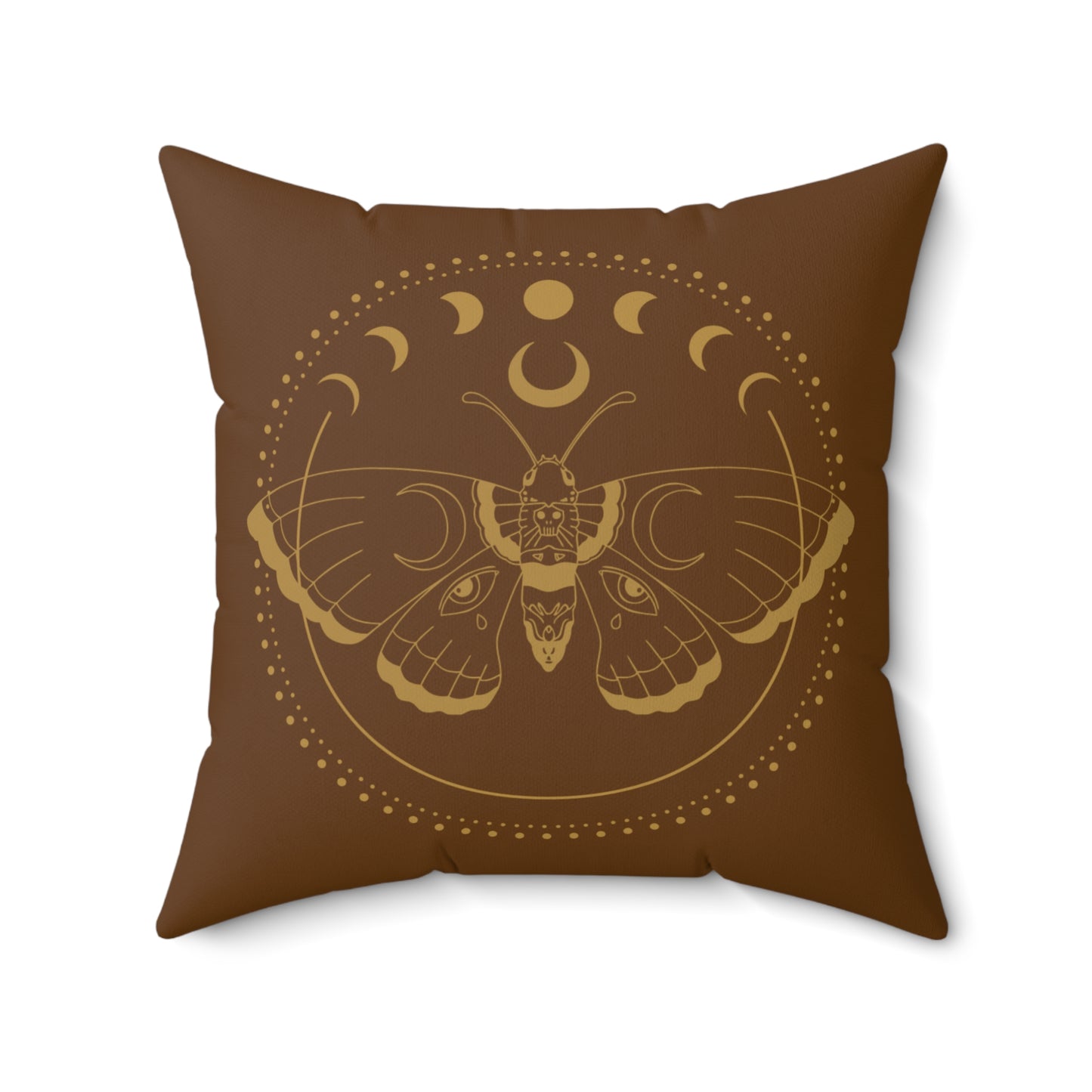 Celestial Moth Moon Phase Pillow Cover | Astrology Decor