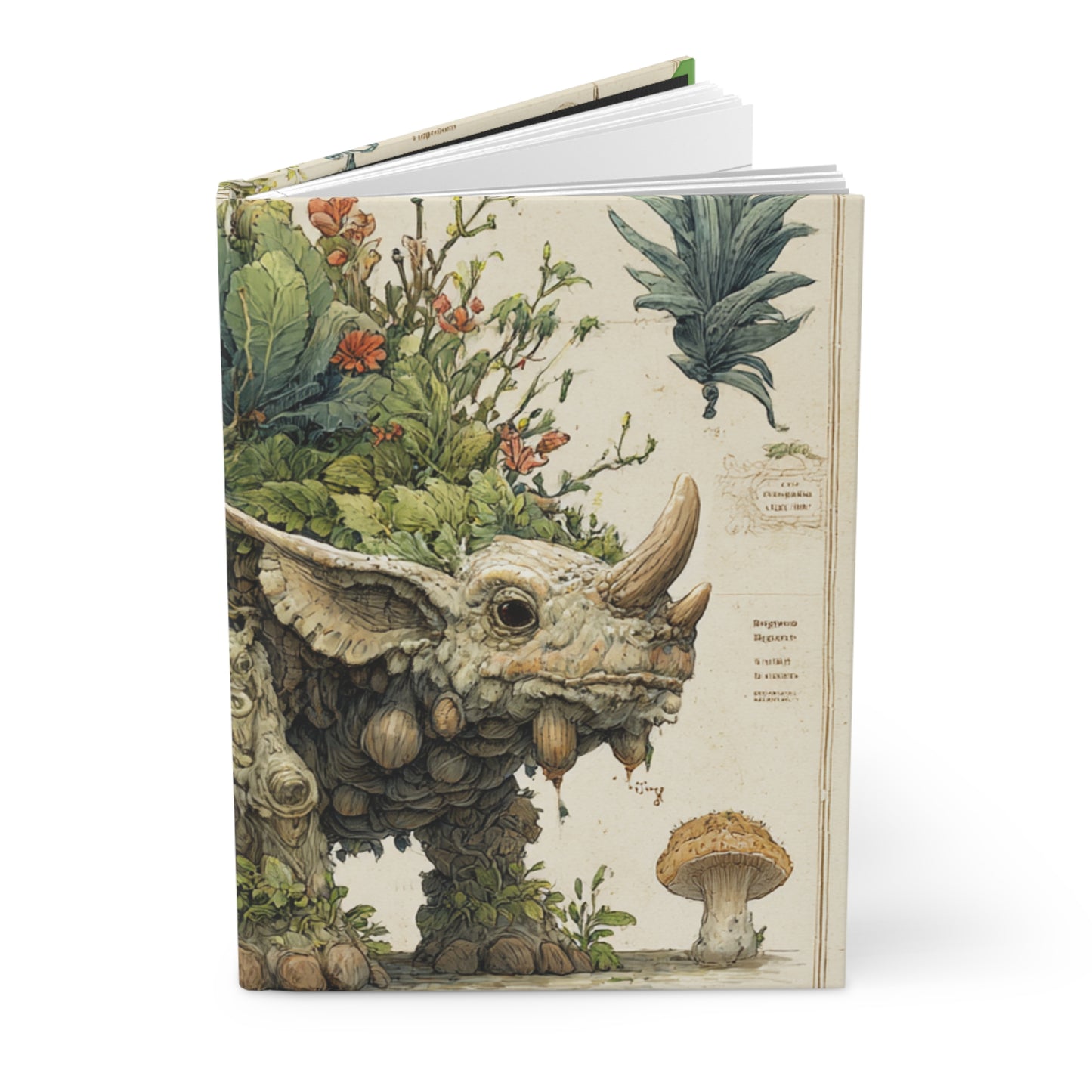 Fantasy Woodland Creatures theme Hardcover Journal, Self-Discovery Therapeutic Writing Notebook, Forest Friends Junk Journal, Matte Cover