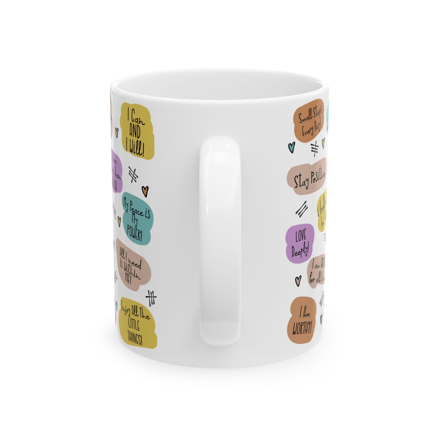 Coffee Cup, Inspirational Ceramic Mug - Positive Quotes Coffee Cup, Motivational Gift, Self-Care Drinkware, Encouragement Mug, Personalized Coffee Mug