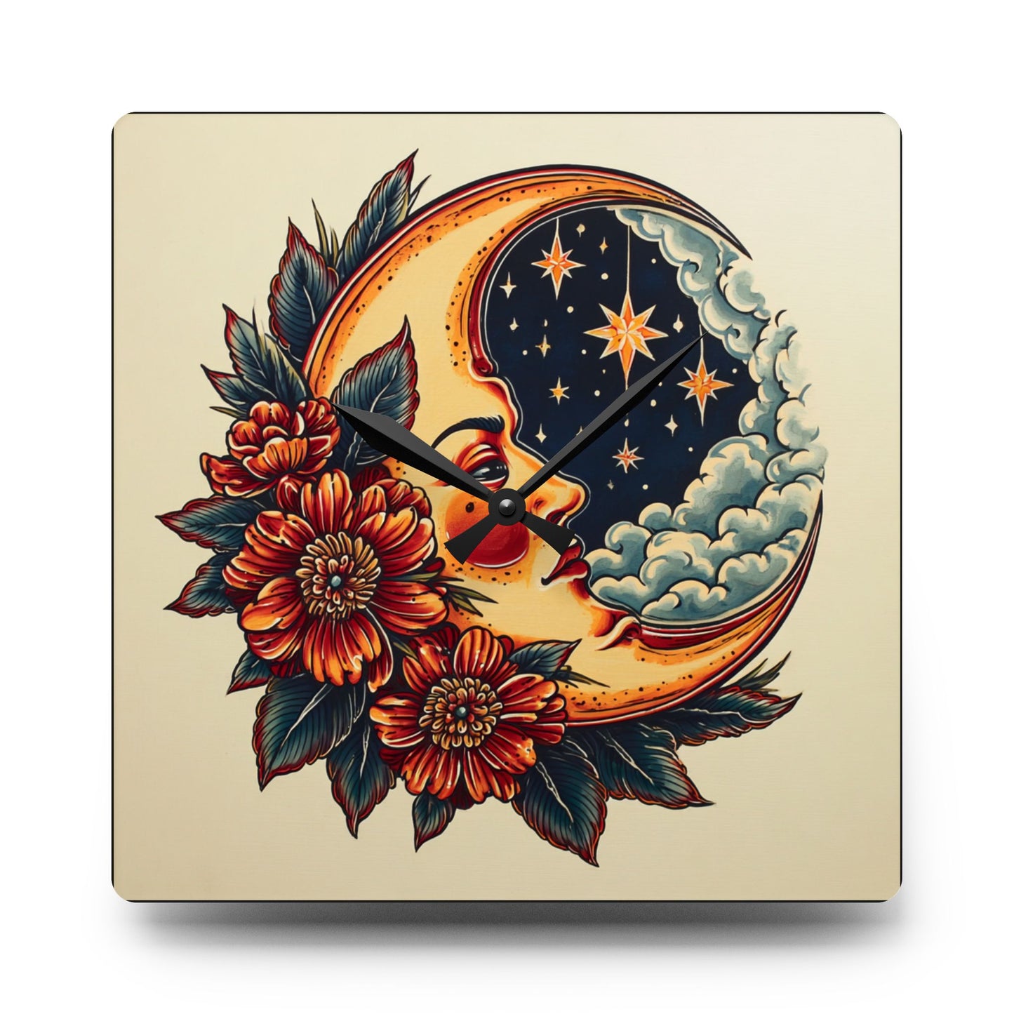 Celestial Floral Acrylic Wall Clock | Boho Home Decor | Starry Night Wall Art | Gift for Astrology Lovers, Moon Phase Decor, Unique [...]