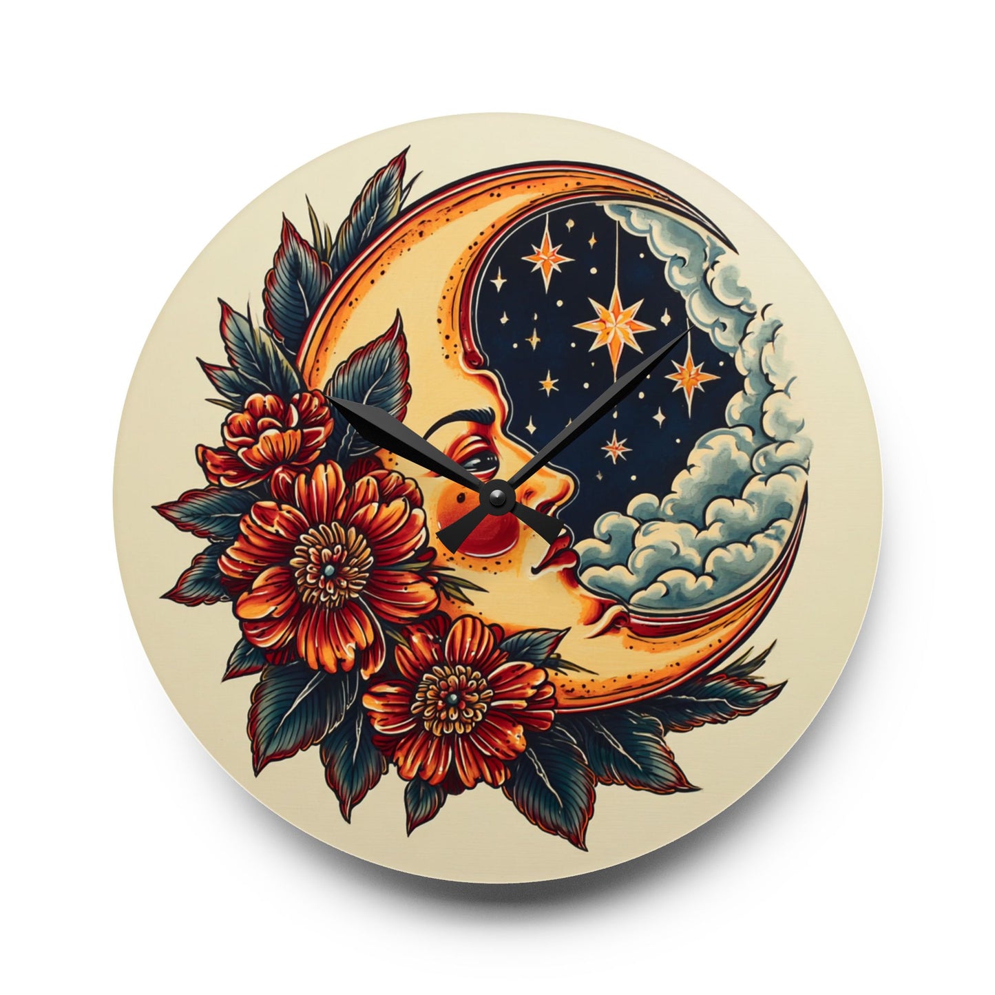 Celestial Floral Acrylic Wall Clock | Boho Home Decor | Starry Night Wall Art | Gift for Astrology Lovers, Moon Phase Decor, Unique [...]