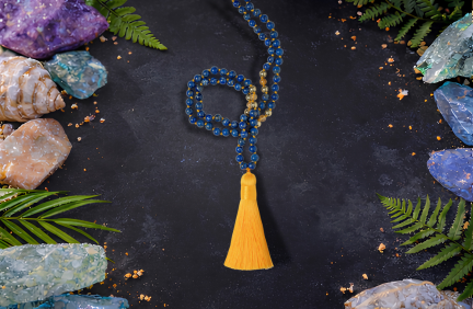 Lapis Lazuli and Citrine Manifestation Mala