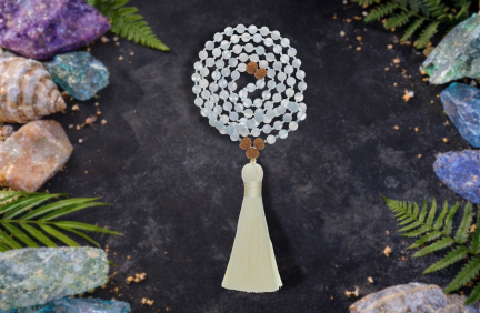 Clear Skies Mala - Blue Lace Agate