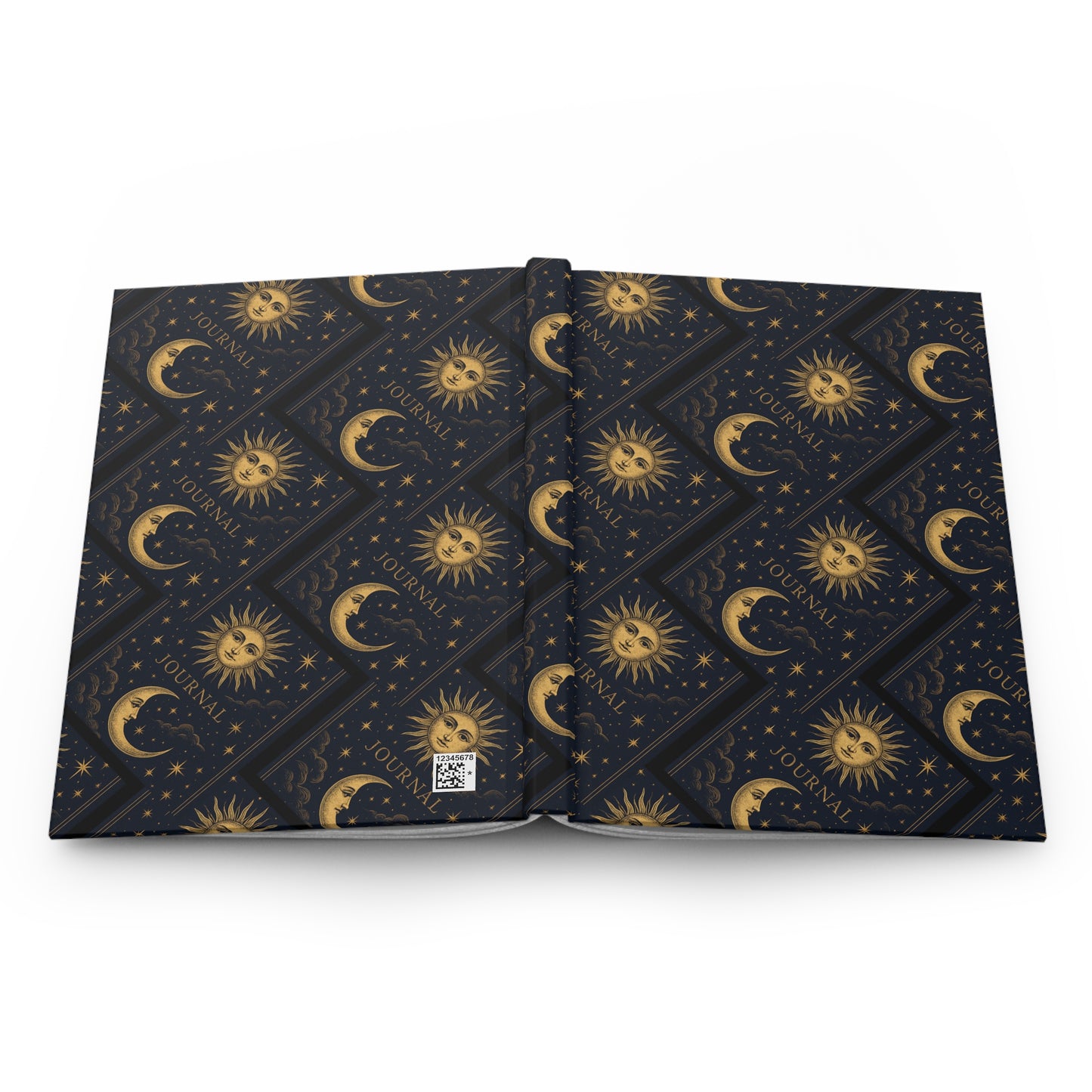 Celestial Hardcover Journal, Moon and Sun Design, Gift for Writers, Boho Journal for Anyone Astrology Art [...]