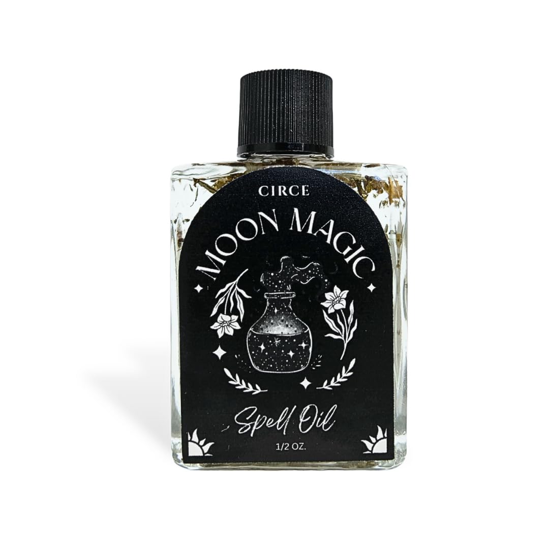 CIRCE Evil Eye Protection Spell Oil - Energy Protection & Defensive Layer - Add to Bath, Use in Rituals, Wear as Fragrance to Align w/Desires- Coconut Oil, Rosemary, Rue, and Hyssop. - 1/2oz