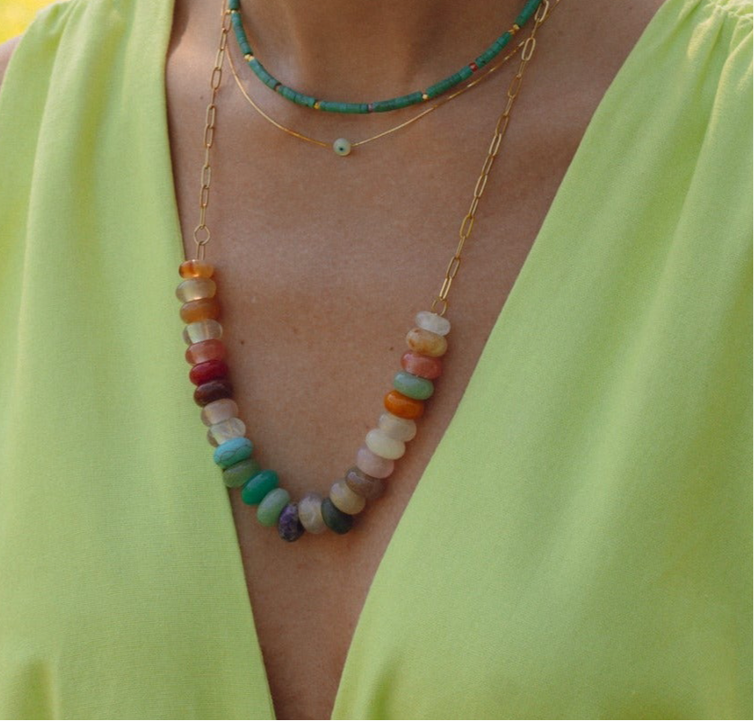 Handmade Gemstone Chain Necklace