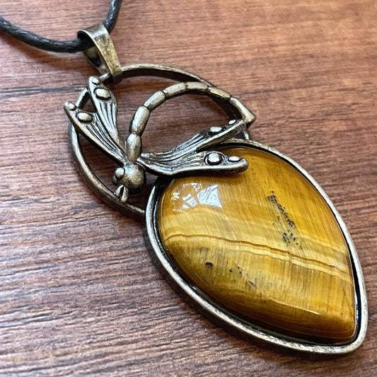 Peace Love Bling - Dragonfly Gemstone Pendant Necklace