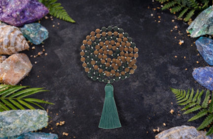 Balmy Mala - Howlite and Rudraksha