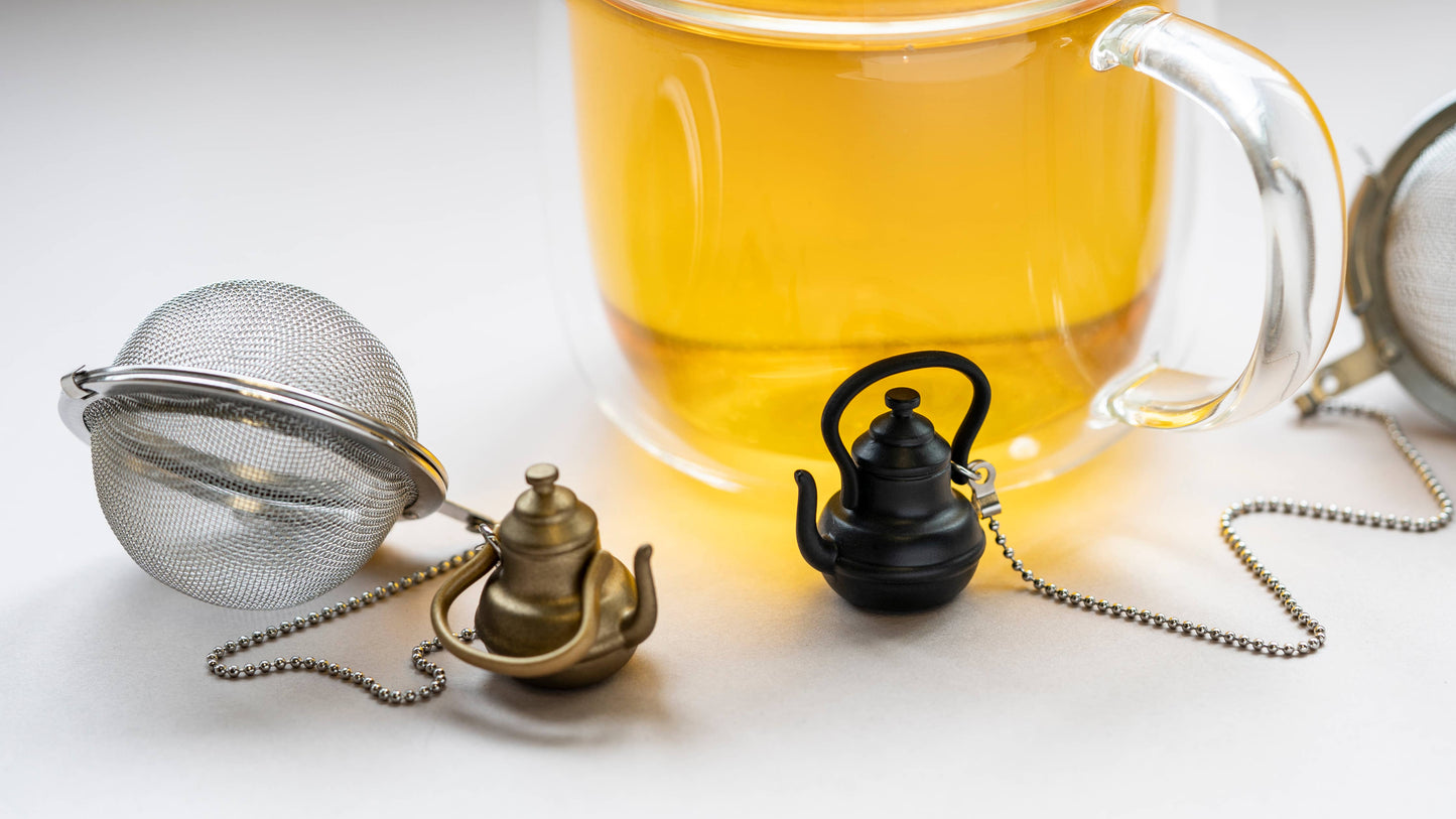 Tea Infuser Loose Leaf Tea Ball Tall Teapot Gold