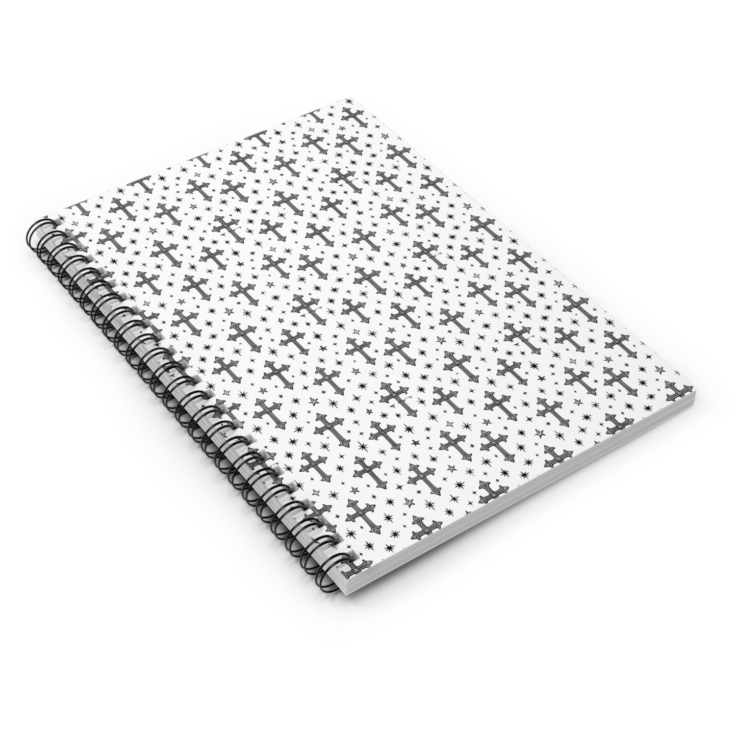 Gothic Spiral Notebook - Ruled Line, Back to School Supplies, Cool College Journal, Gothic Crosses Notebook, Spiral Notebook