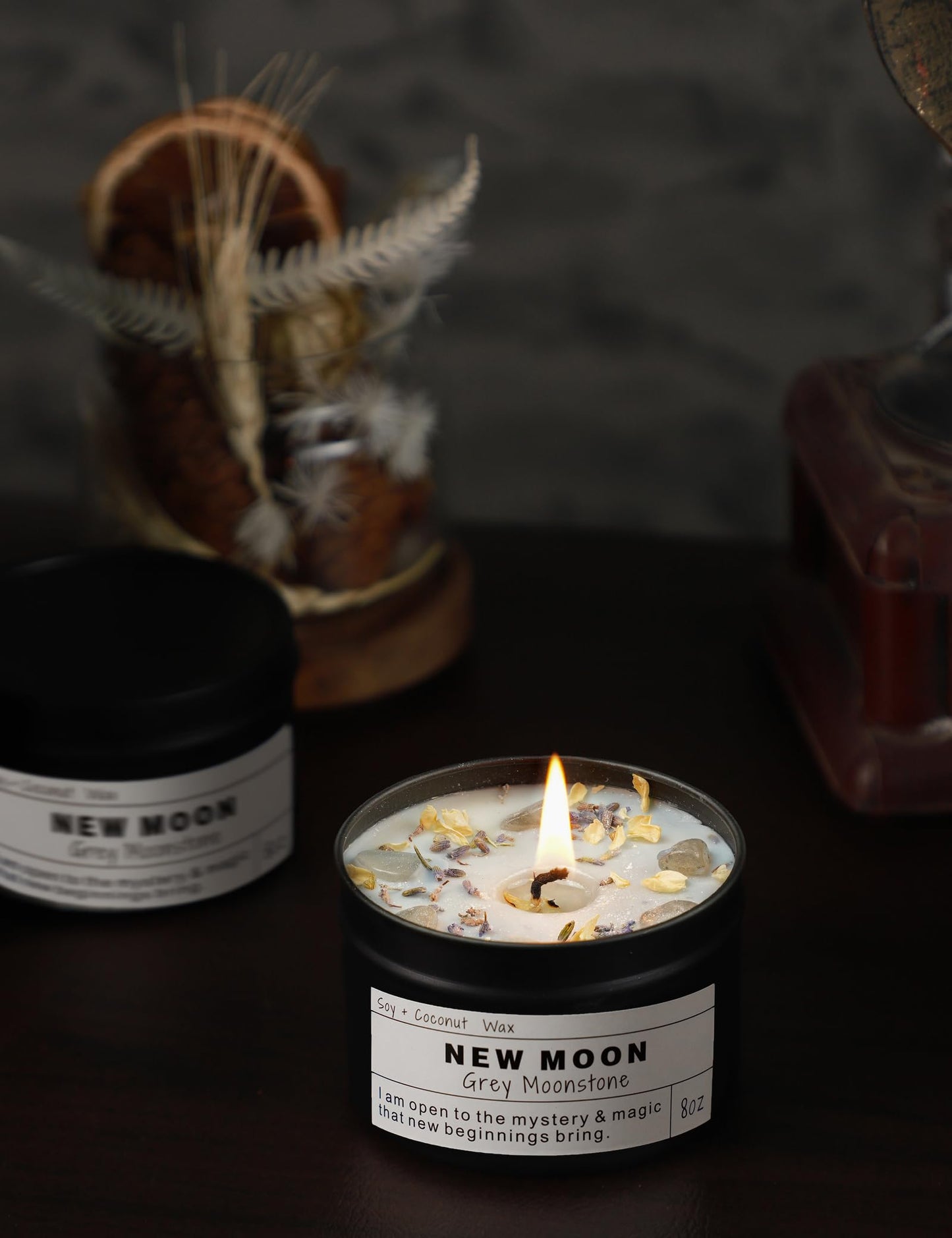 Magnetic AS F*CK Detachment Grounding Quartz Obsidian Protection Magic Attraction Manifestation Crystal Self Love Ritual Meditation Hande Made Chakra Candle(8oz).