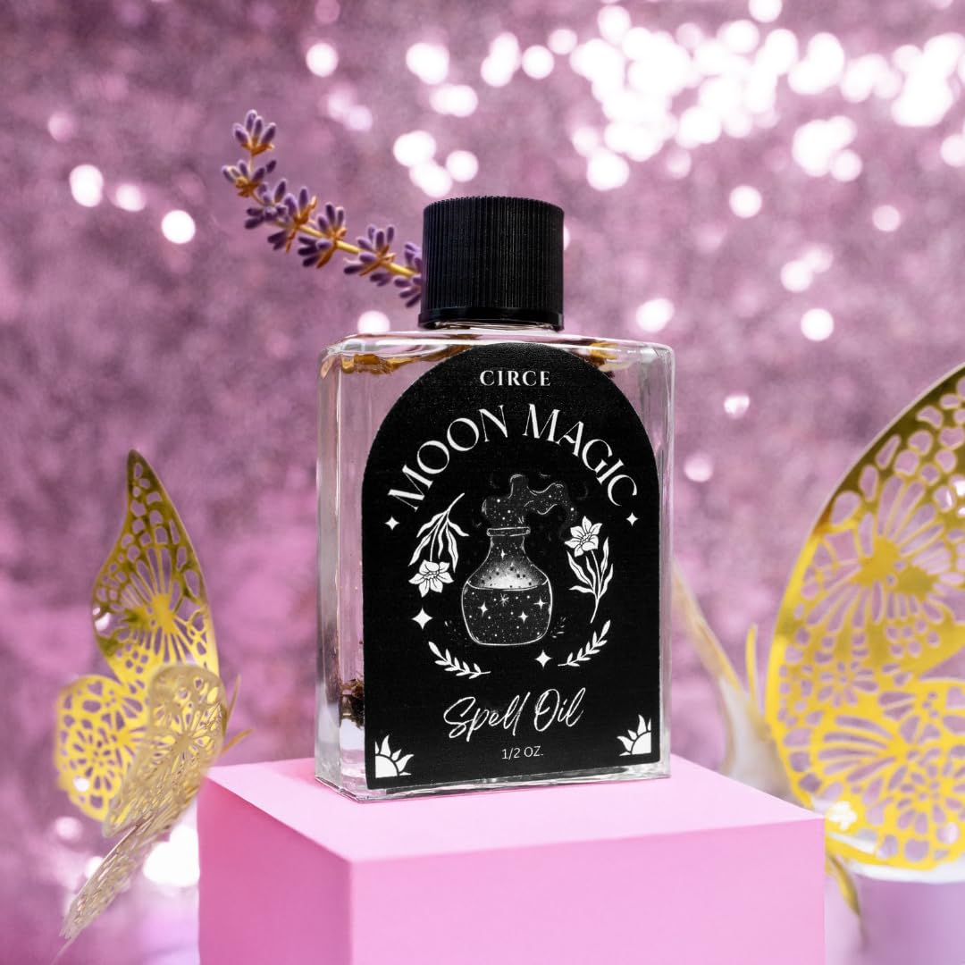 CIRCE Evil Eye Protection Spell Oil - Energy Protection & Defensive Layer - Add to Bath, Use in Rituals, Wear as Fragrance to Align w/Desires- Coconut Oil, Rosemary, Rue, and Hyssop. - 1/2oz