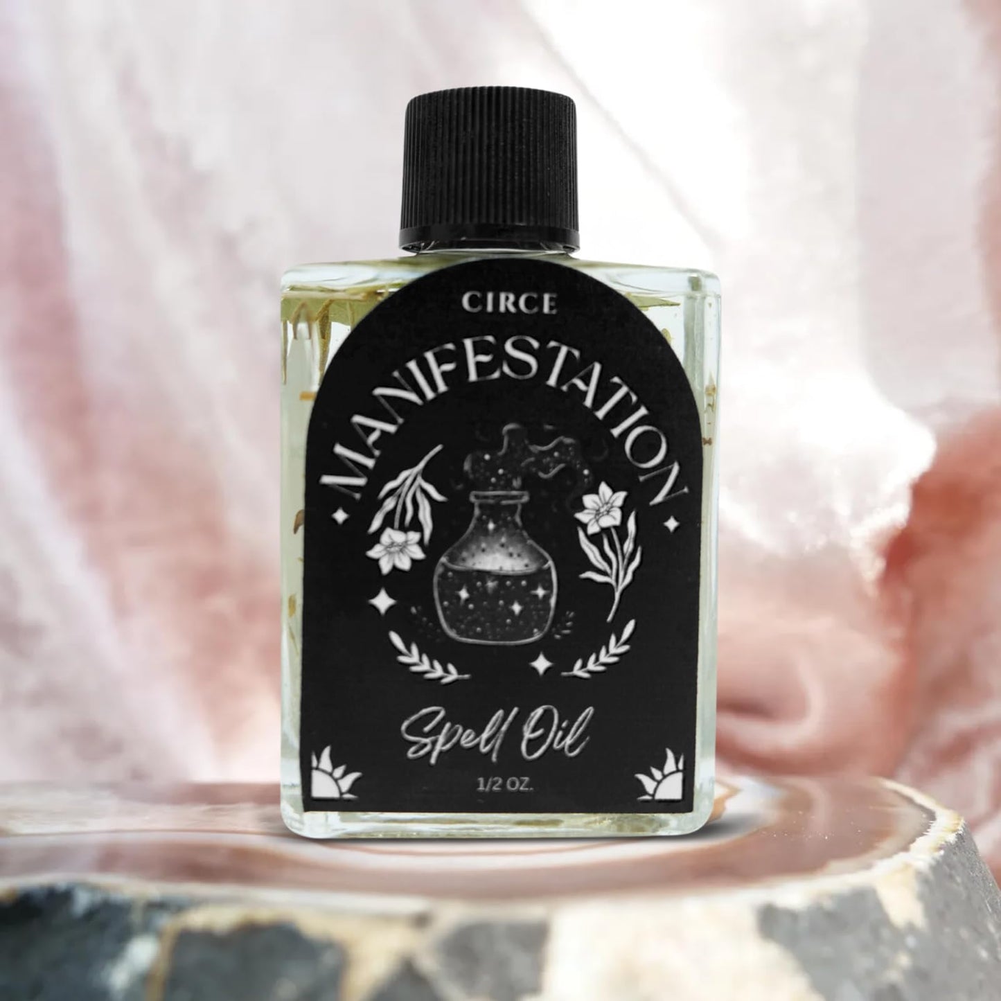 CIRCE Evil Eye Protection Spell Oil - Energy Protection & Defensive Layer - Add to Bath, Use in Rituals, Wear as Fragrance to Align w/Desires- Coconut Oil, Rosemary, Rue, and Hyssop. - 1/2oz