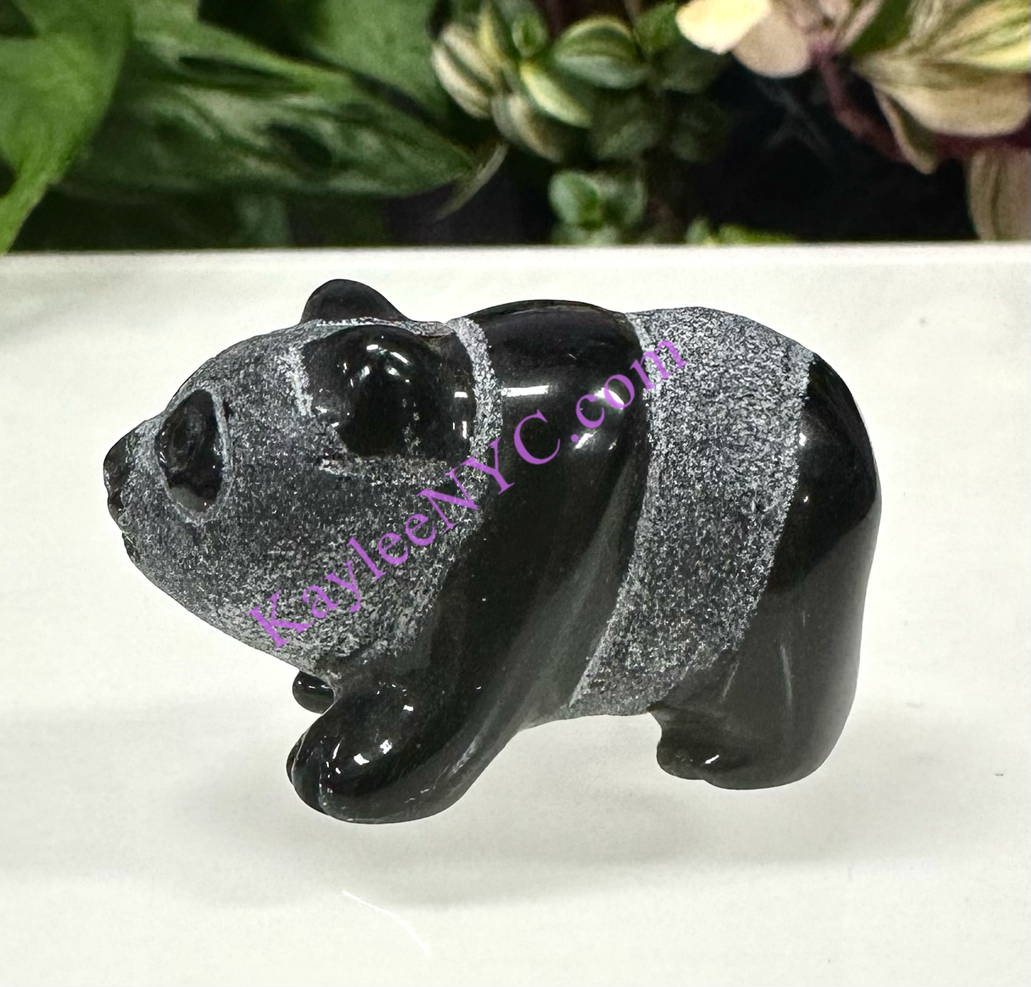 2” Natural Black Obsidian Panda Crystals