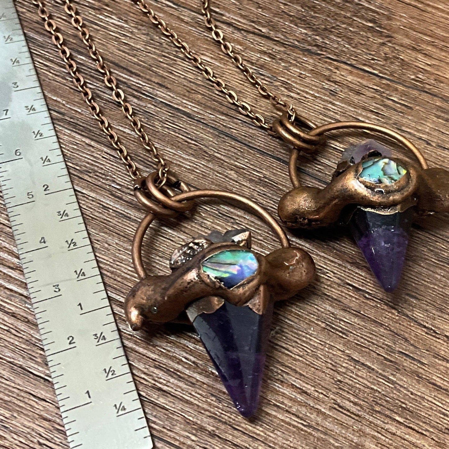 Peace Love Bling - Gaia sacred hexagon amethyst necklace