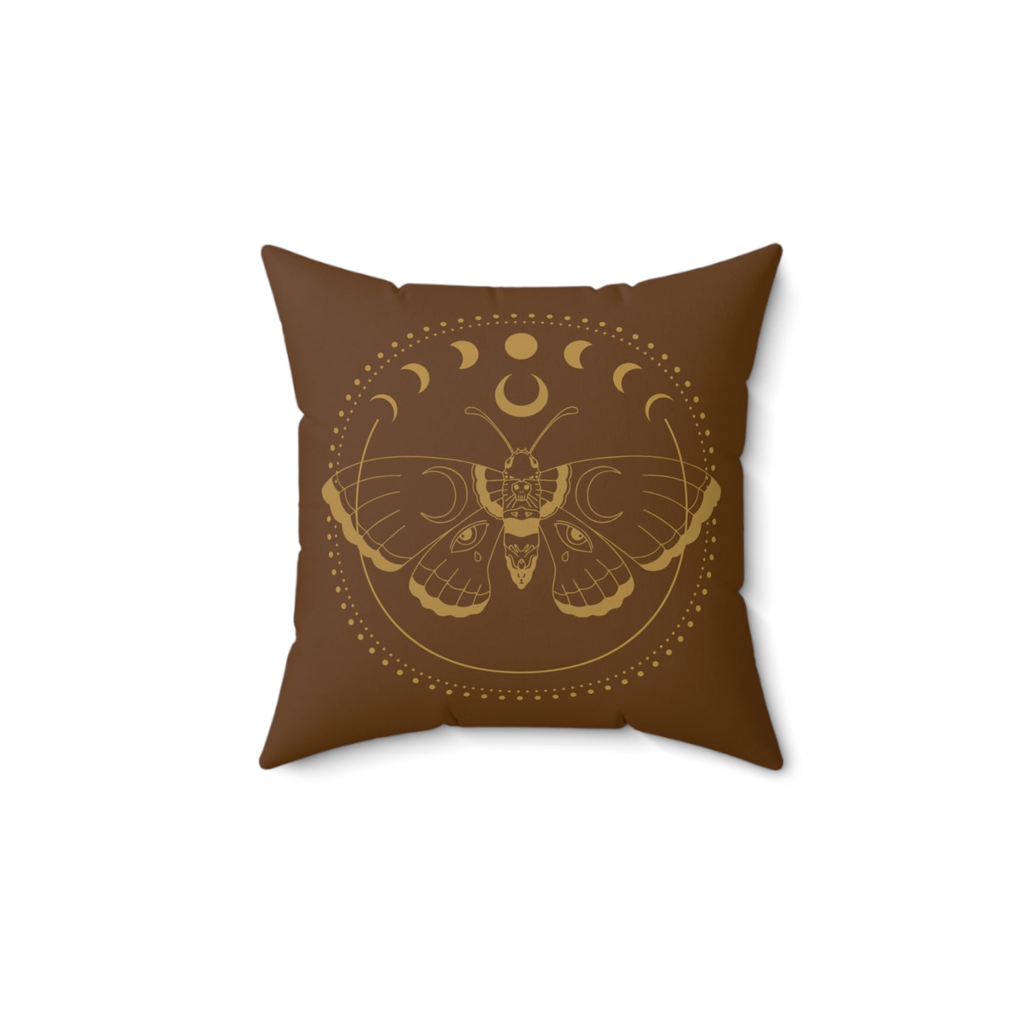 Celestial Moth Moon Phase Pillow Cover | Astrology Decor