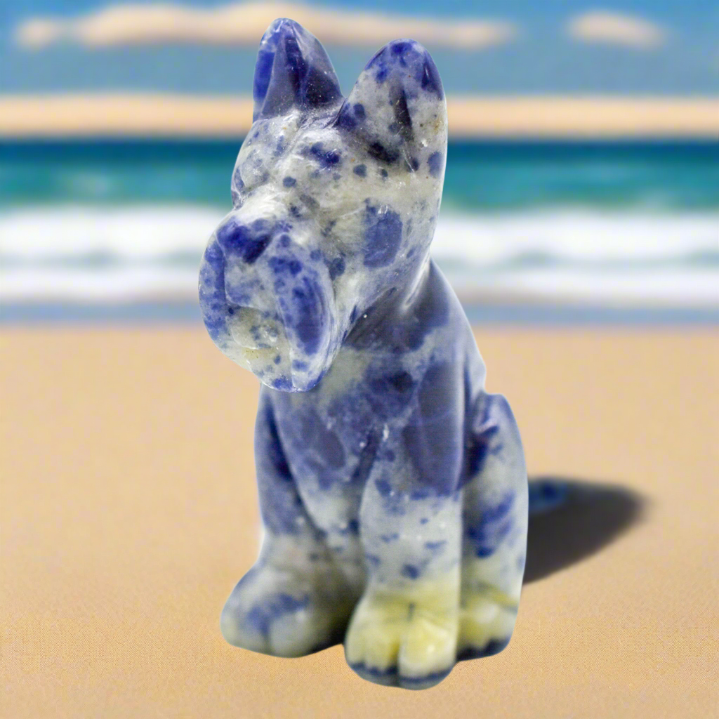 Mini Crystal Carved Dogs