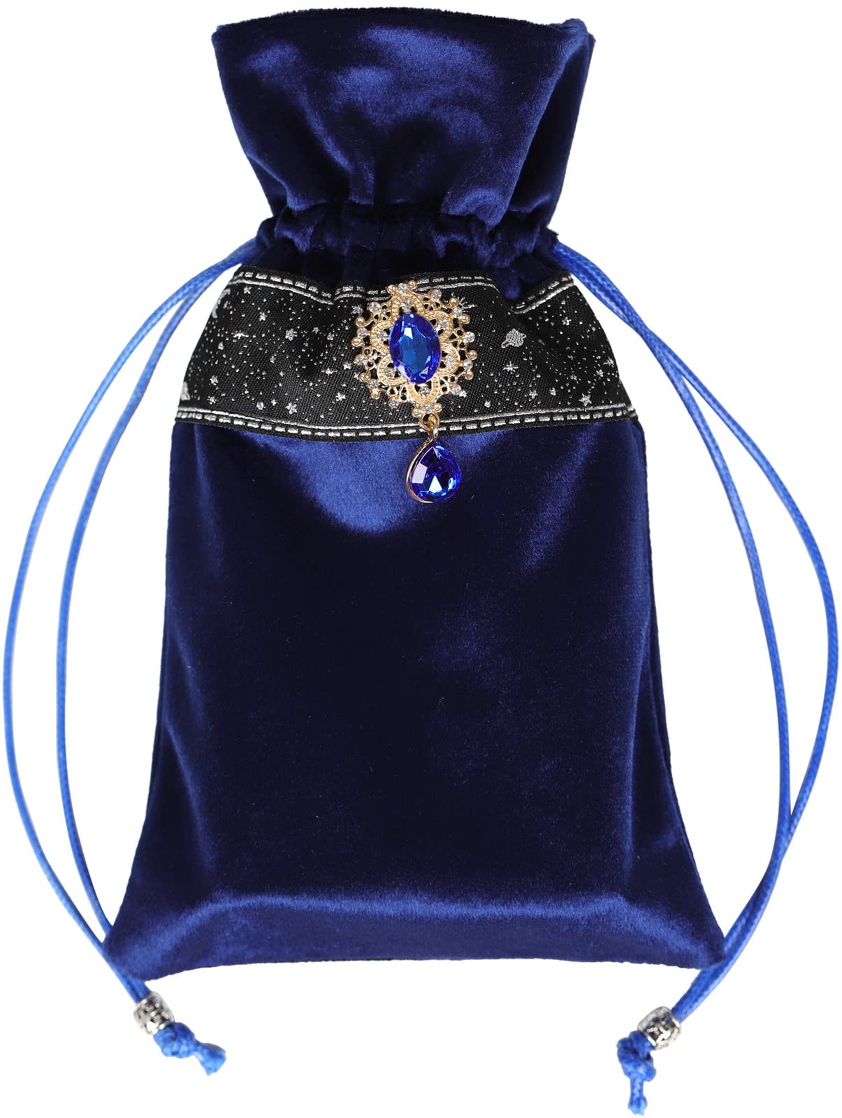 Tarot Cards Bag Divination Tablecloth Star River Lace Thickened Velvet Back Particle Bottom with Tarot Pouch (Green)