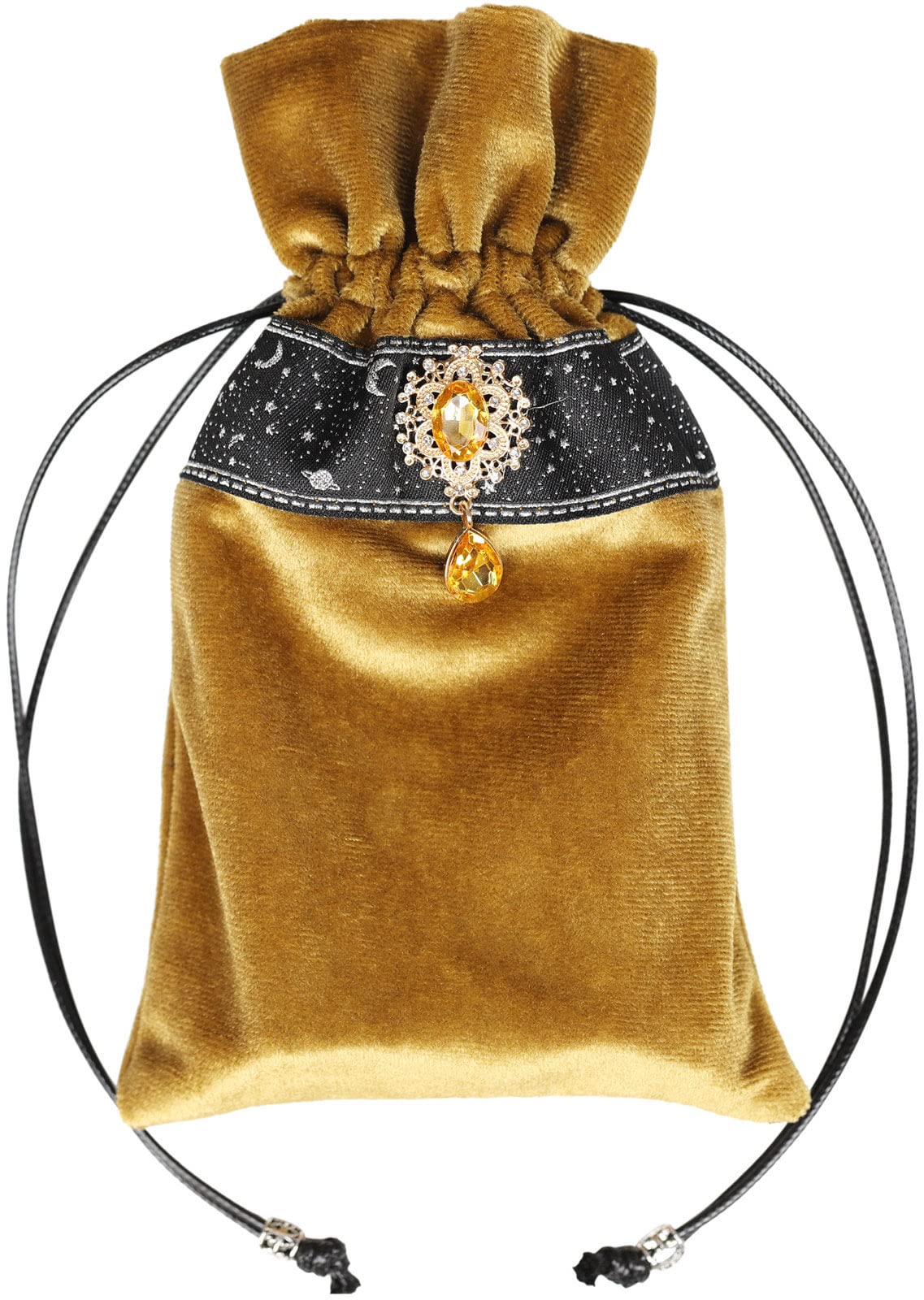 Tarot Cards Bag Divination Tablecloth Star River Lace Thickened Velvet Back Particle Bottom with Tarot Pouch (Green)
