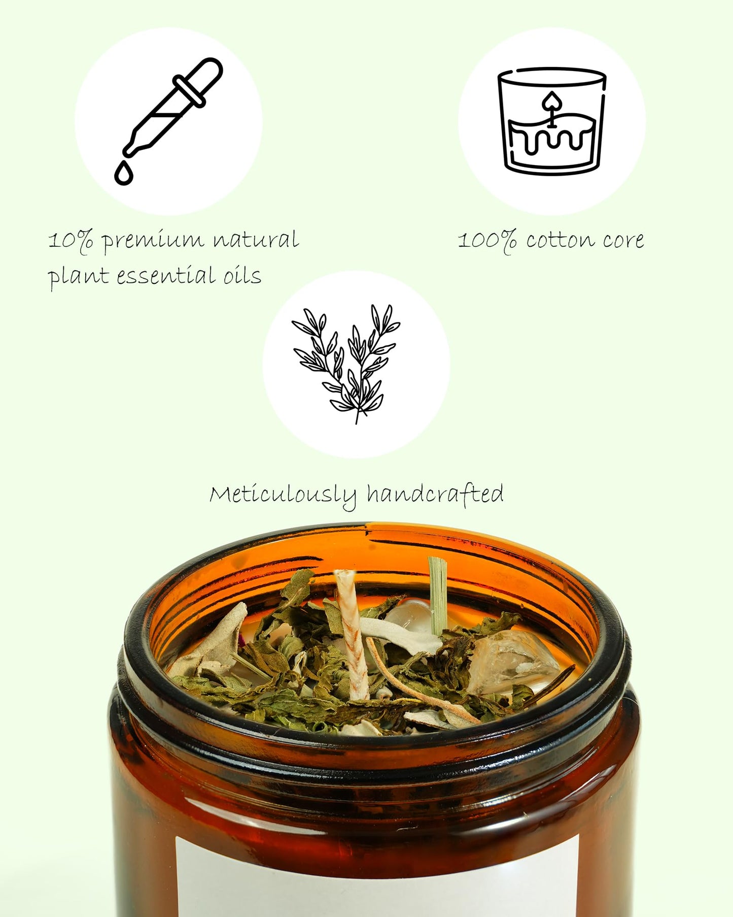 Natural Crystal Candle,Abundance, Crystal Ritual, Spiritual, Money Prosperity, Candle Spell.(Abundance)