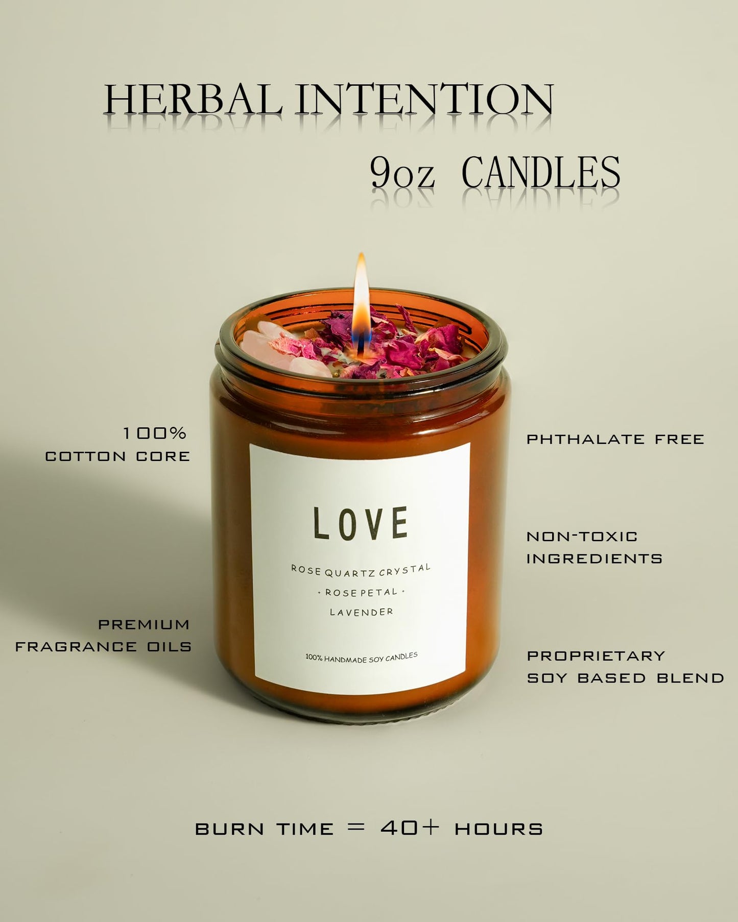 Natural Crystal Candle,Abundance, Crystal Ritual, Spiritual, Money Prosperity, Candle Spell.(Abundance)