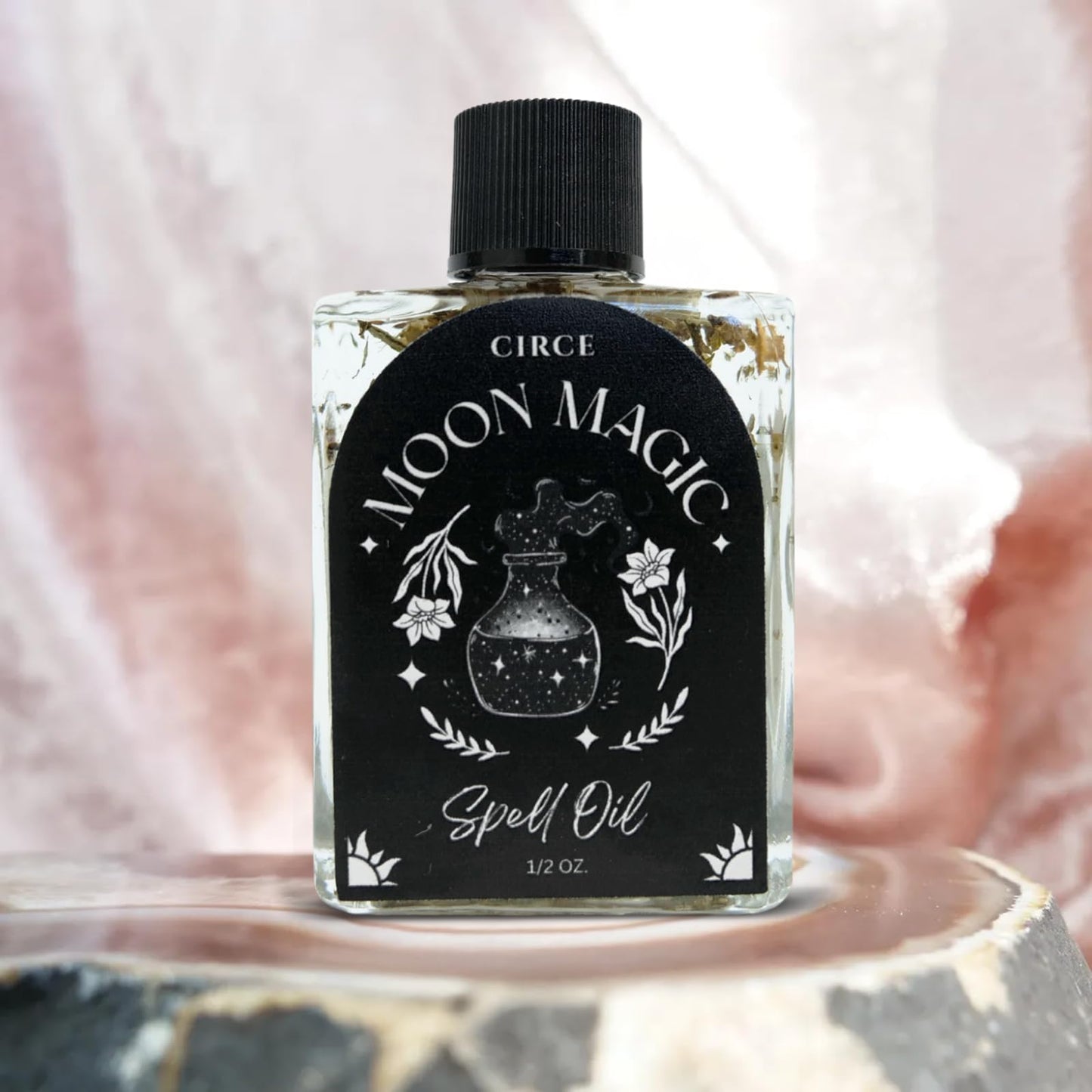 CIRCE Evil Eye Protection Spell Oil - Energy Protection & Defensive Layer - Add to Bath, Use in Rituals, Wear as Fragrance to Align w/Desires- Coconut Oil, Rosemary, Rue, and Hyssop. - 1/2oz