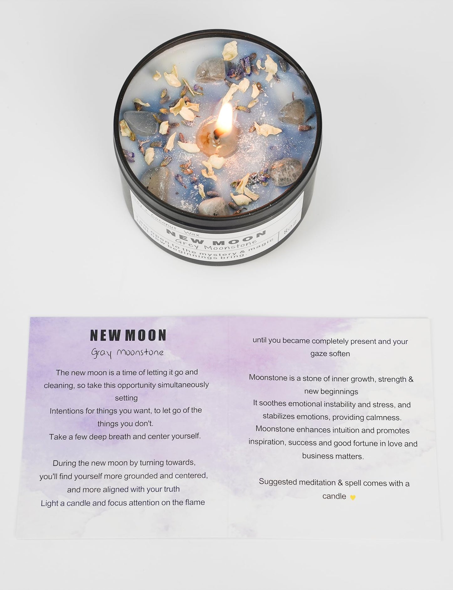 Magnetic AS F*CK Detachment Grounding Quartz Obsidian Protection Magic Attraction Manifestation Crystal Self Love Ritual Meditation Hande Made Chakra Candle(8oz).