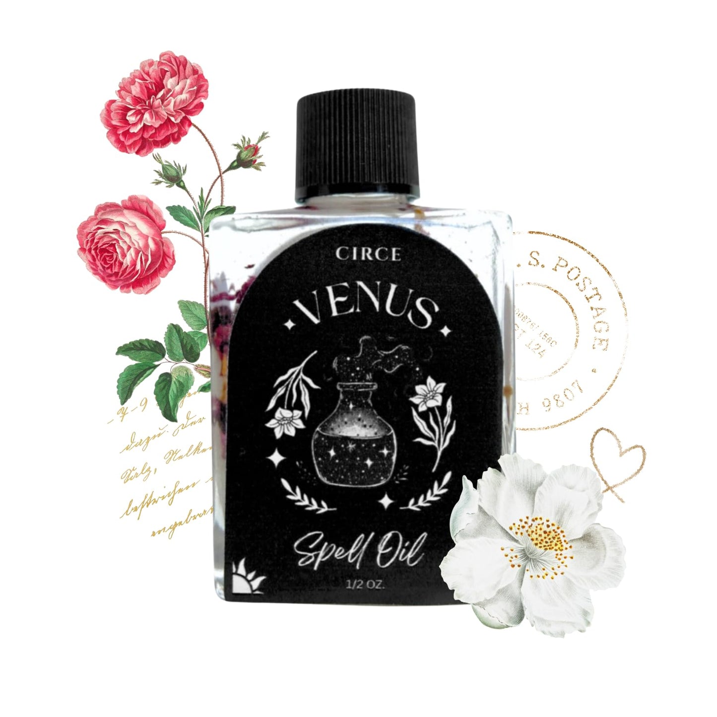 CIRCE Evil Eye Protection Spell Oil - Energy Protection & Defensive Layer - Add to Bath, Use in Rituals, Wear as Fragrance to Align w/Desires- Coconut Oil, Rosemary, Rue, and Hyssop. - 1/2oz