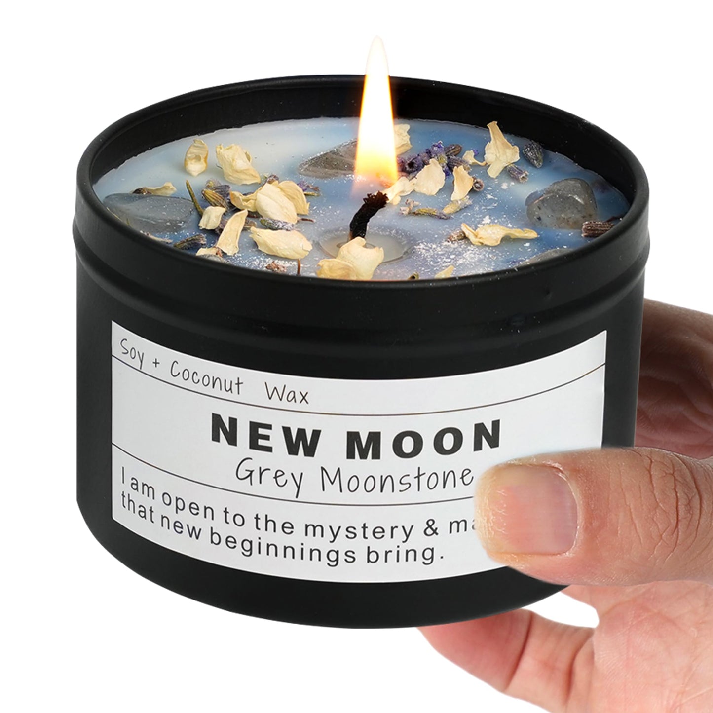 Magnetic AS F*CK Detachment Grounding Quartz Obsidian Protection Magic Attraction Manifestation Crystal Self Love Ritual Meditation Hande Made Chakra Candle(8oz).