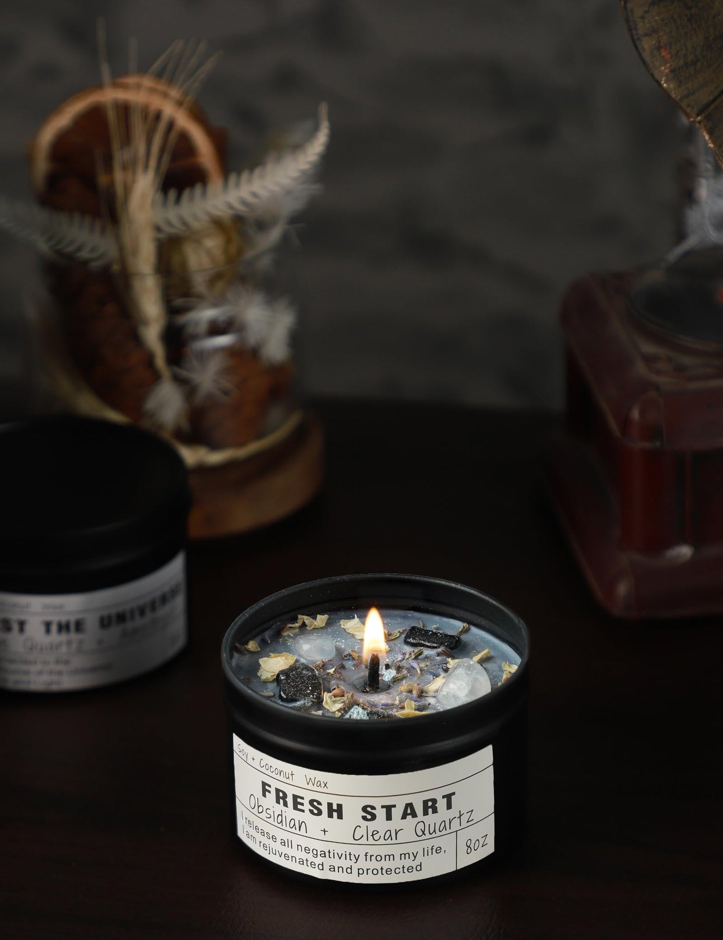 Healing Candles, Manifestation Magical Candles, Energy, Chakras, Law of Attraction, Gifts to Empower Women, Birthday Graduation Gifts, Emotional Support. (Trust The Universe)