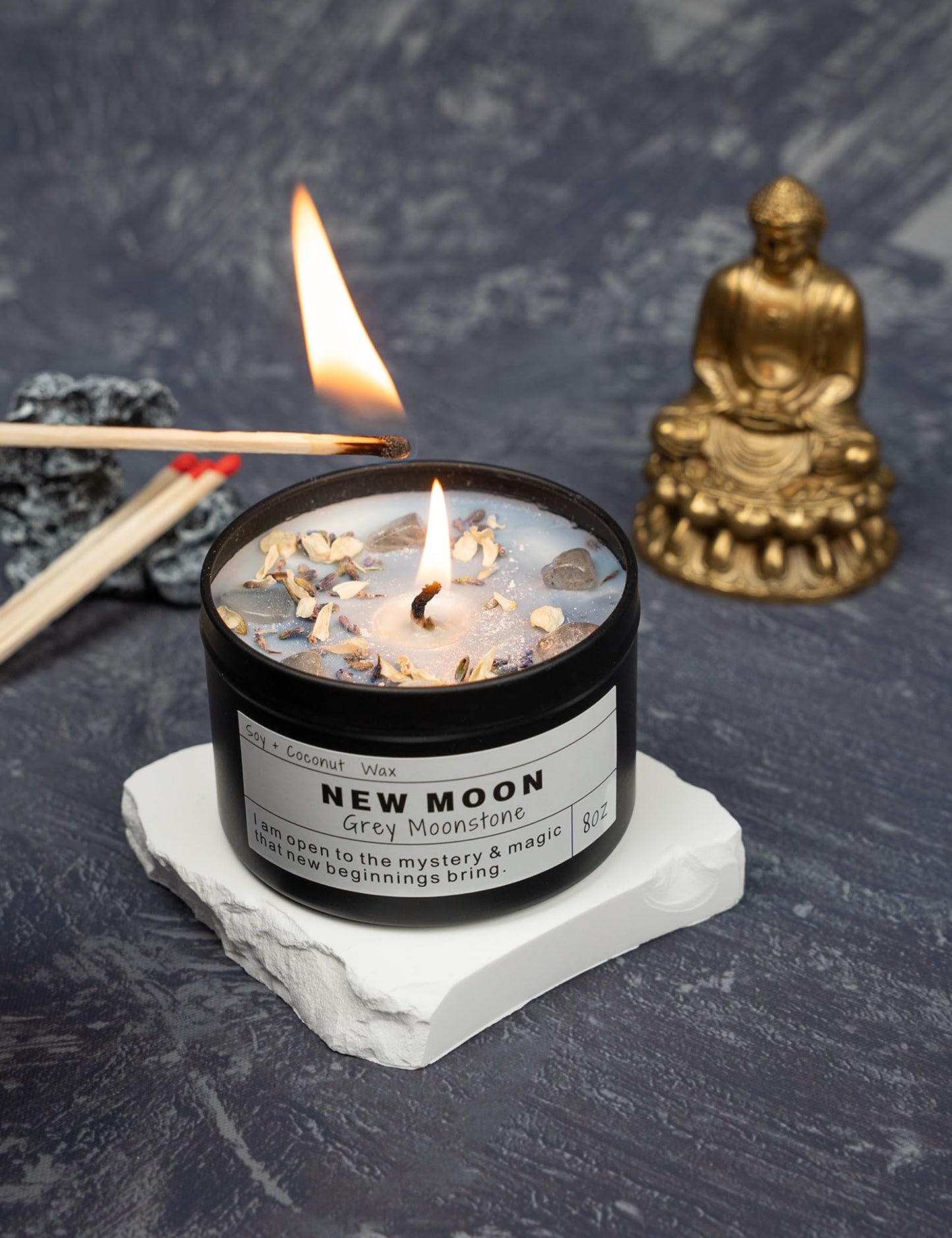 Magnetic AS F*CK Detachment Grounding Quartz Obsidian Protection Magic Attraction Manifestation Crystal Self Love Ritual Meditation Hande Made Chakra Candle(8oz).