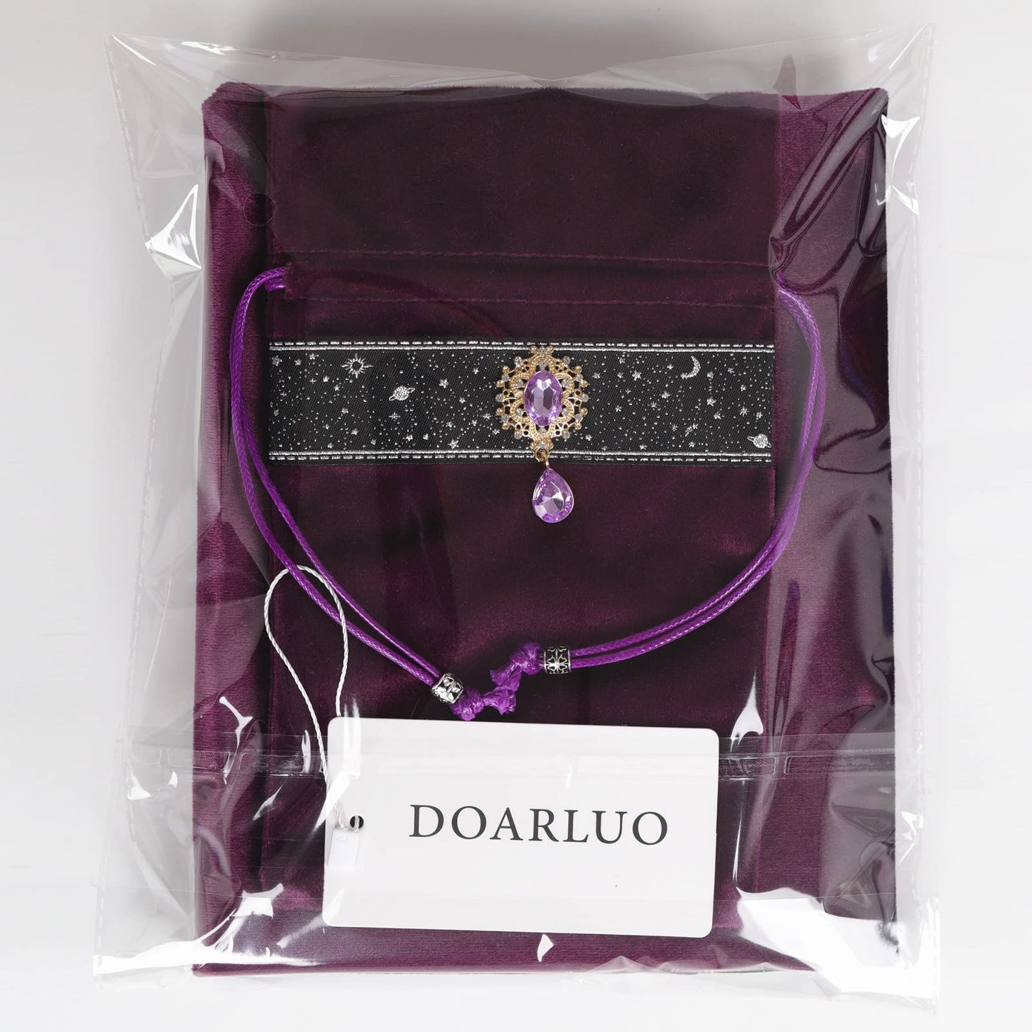 Tarot Cards Bag Divination Tablecloth Star River Lace Thickened Velvet Back Particle Bottom with Tarot Pouch (Green)