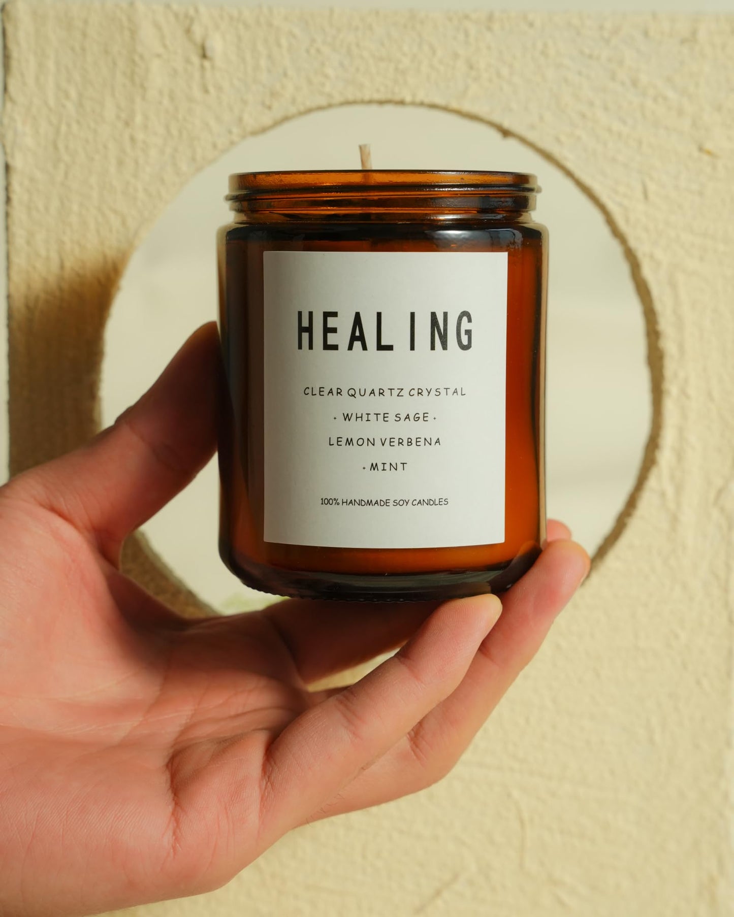 Natural Crystal Candle,Abundance, Crystal Ritual, Spiritual, Money Prosperity, Candle Spell.(Abundance)