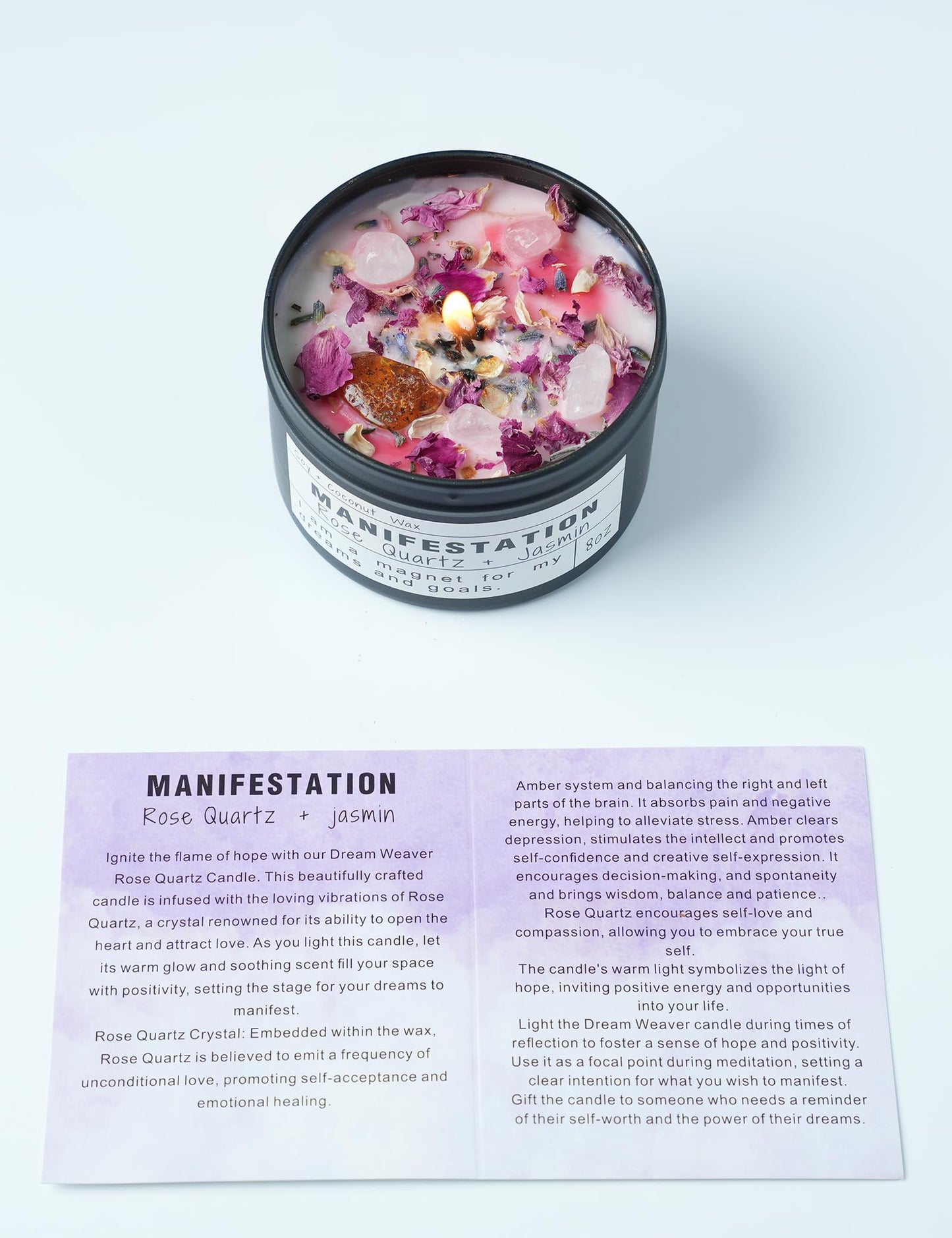 Healing Candles, Manifestation Magical Candles, Energy, Chakras, Law of Attraction, Gifts to Empower Women, Birthday Graduation Gifts, Emotional Support. (Trust The Universe)