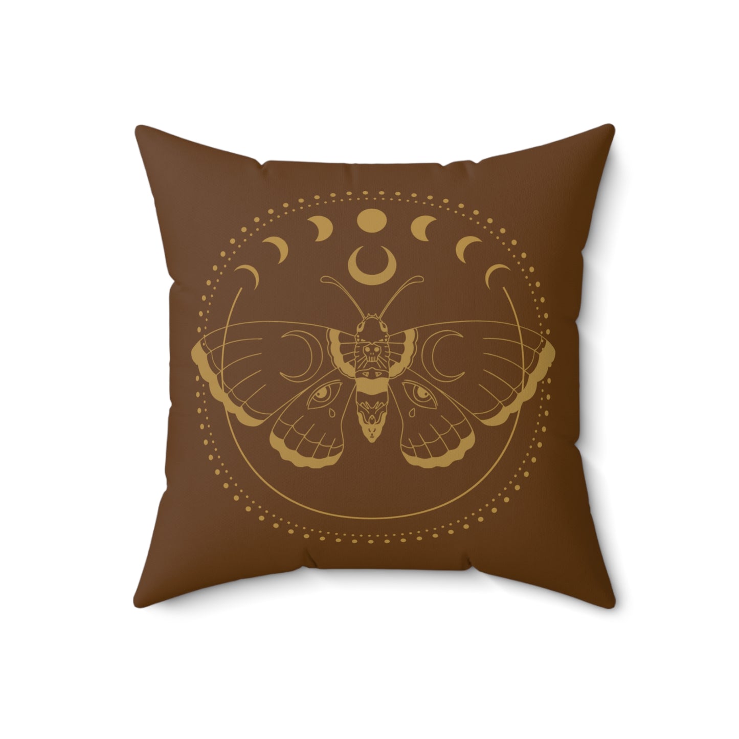 Celestial Moth Moon Phase Pillow Cover | Astrology Decor